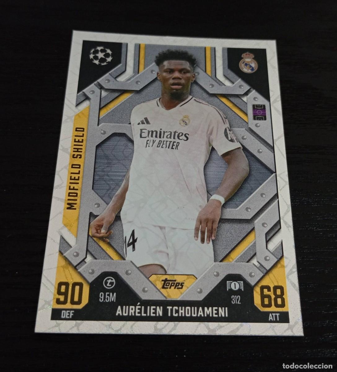 Cromos de Futebol: -TOPPS MATCH ATTAX 24-25 EXTRA : 312 TCHOUAMENI ( REAL MADRID ) -- MIDFIELD SHIELD --