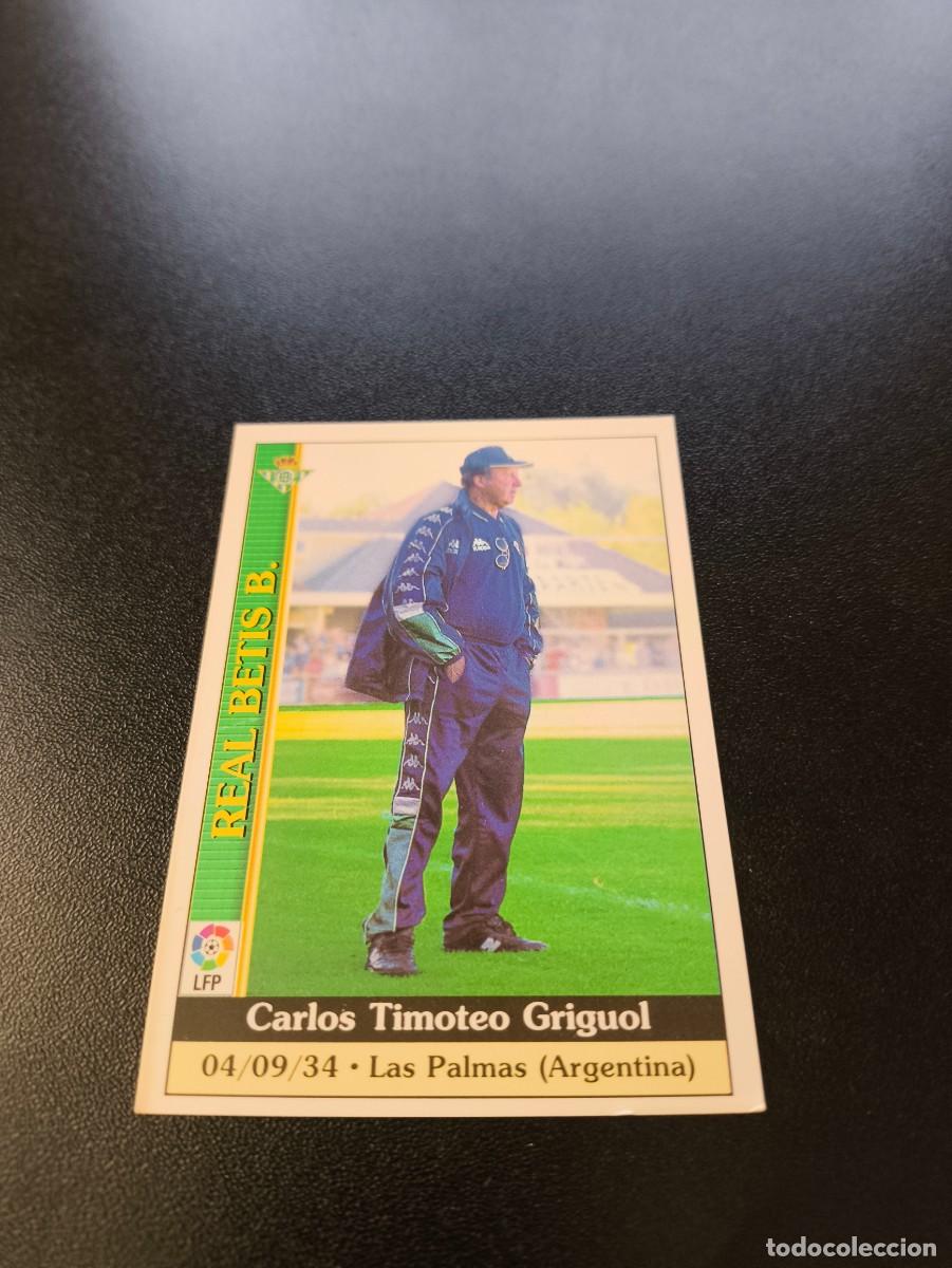 Cromos de F&uacute;tbol: 182 Griguol REAL BETIS MUNDICROMO FICHAS LIGA 1999 2000 99 00 NO PANINI ESTE