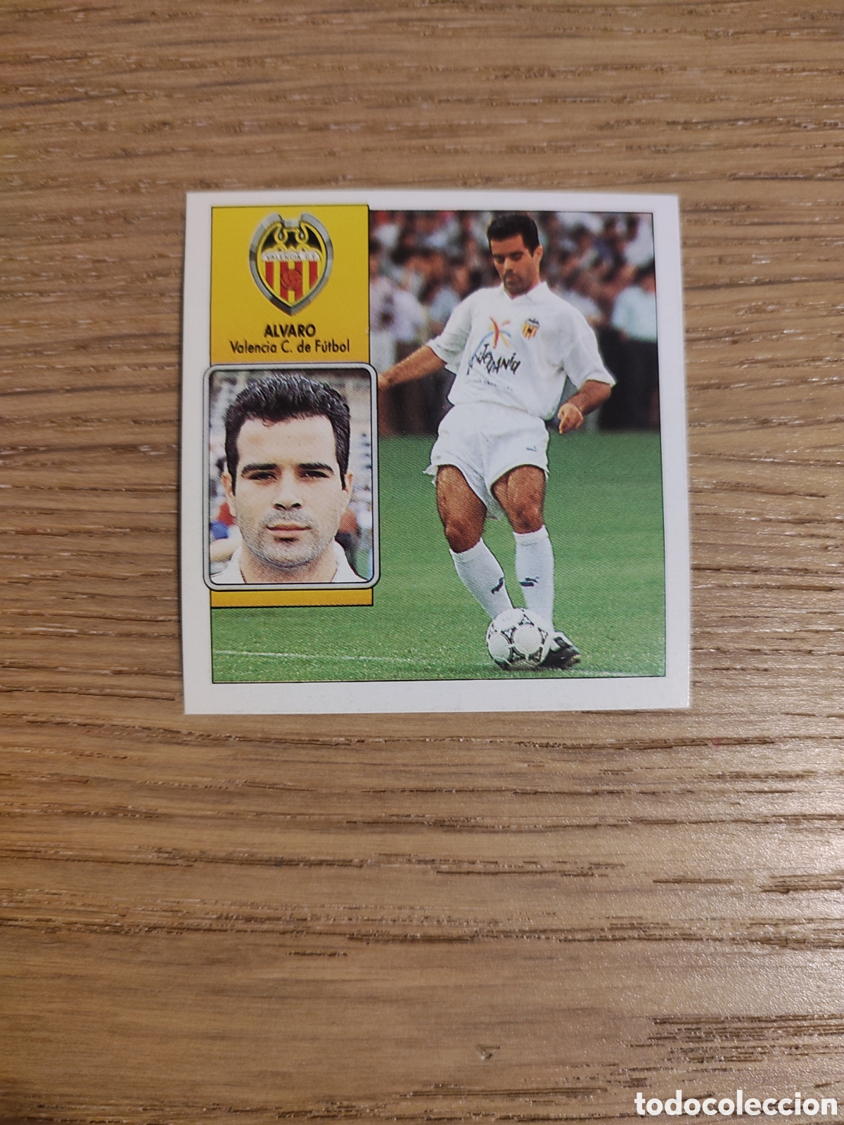 Cromos de F&uacute;tbol: &Aacute;lvaro Coloca Liga Este 92 93 Valencia Leve despegado