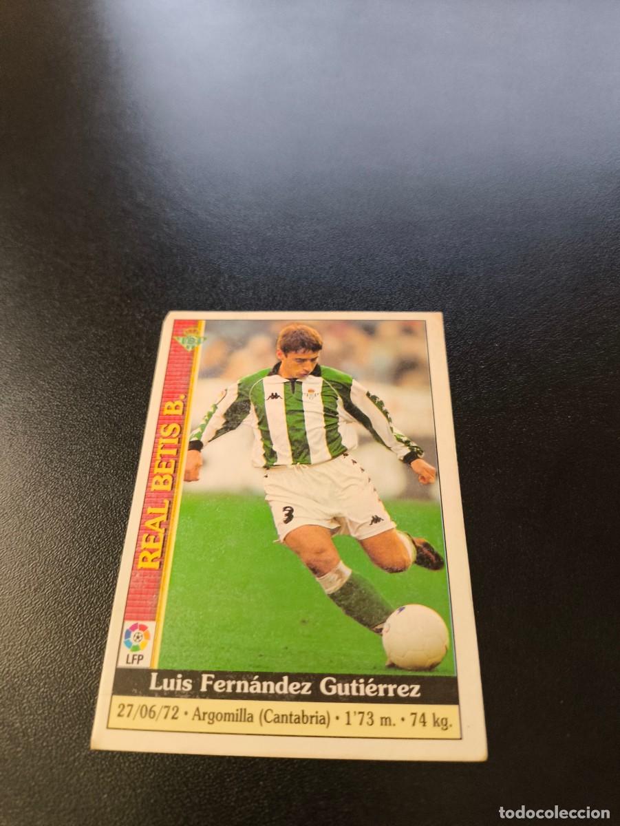 Cromos de F&uacute;tbol: 190 Luis Fernandez REAL BETIS MUNDICROMO FICHAS LIGA 1999 2000 99 00 NO PANINI ESTE