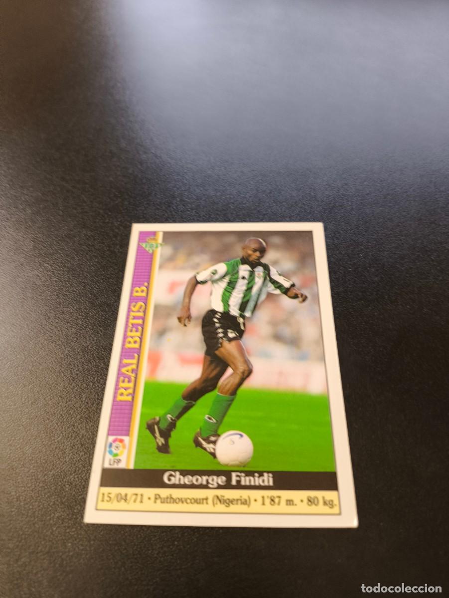 Cromos de F&uacute;tbol: 196 Finidi REAL BETIS MUNDICROMO FICHAS LIGA 1999 2000 99 00 NO PANINI ESTE