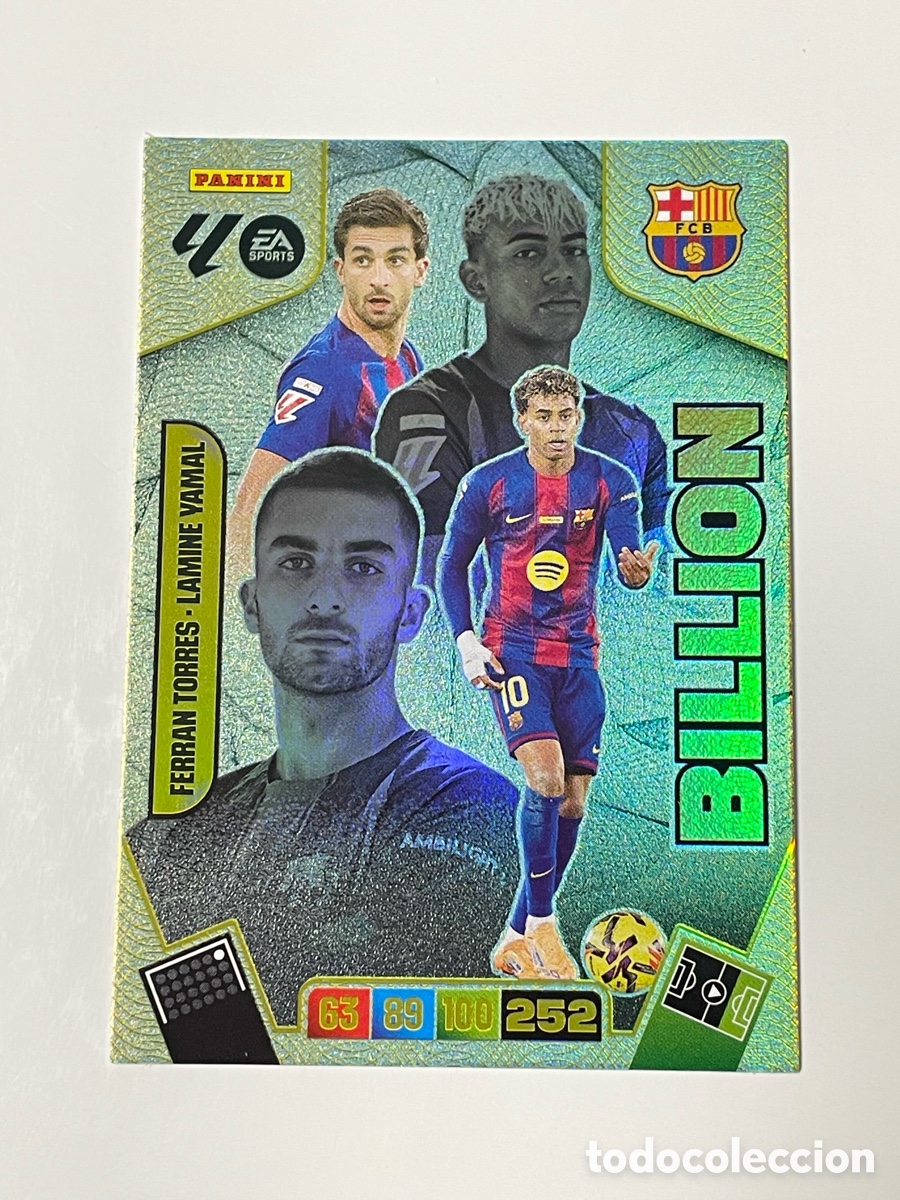 Cromos de F&uacute;tbol: Ferran Torres-Lamine Yamal Panini Adrenalyn XL Billion #424