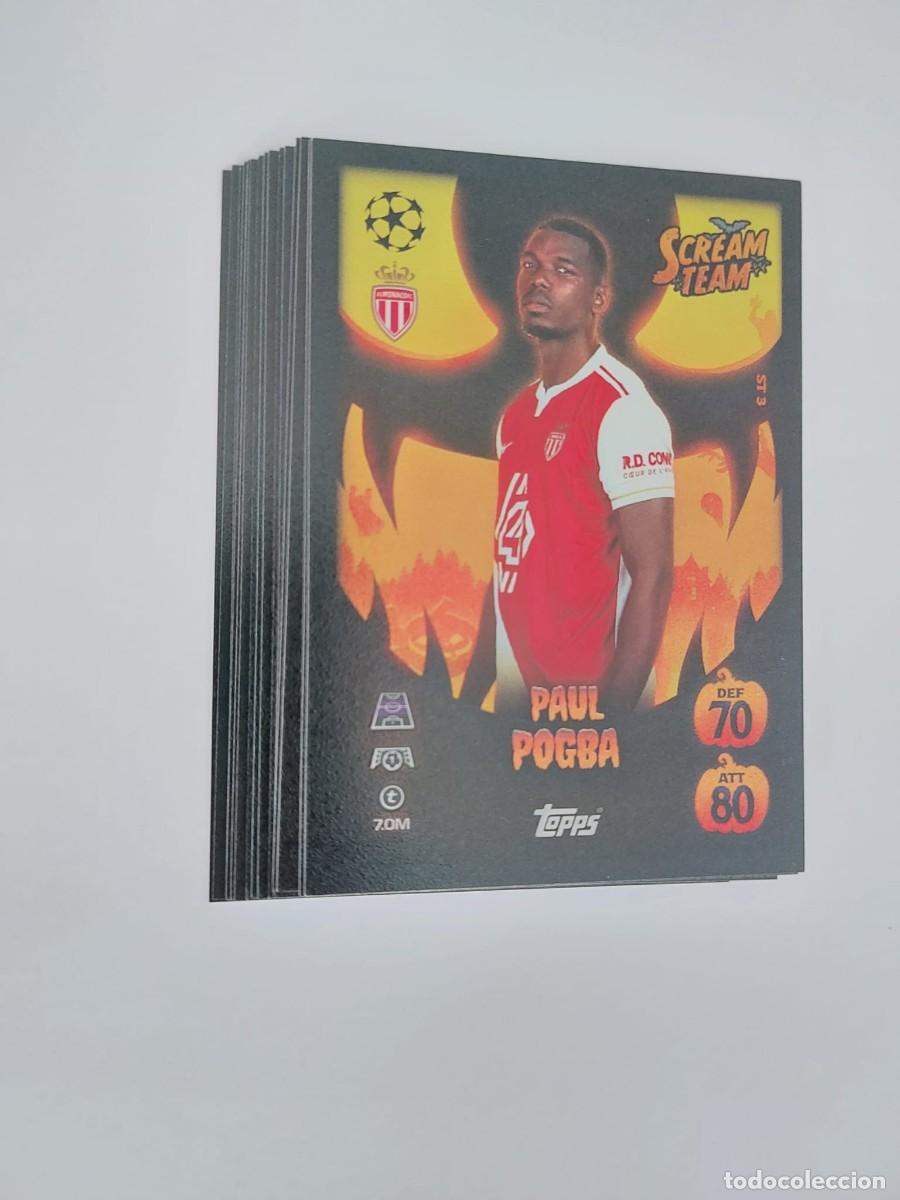 Cromos de F&uacute;tbol: Lote scream team Rashford Almada Pogba Joao Pedro De Bruyne match attax 25 26 topps 2025 2026