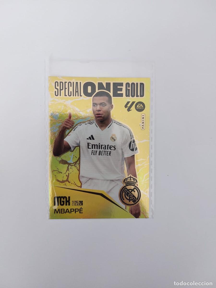 Cromos de F&uacute;tbol: Mbapp&eacute; special one gold megacracks 25 26 Real Madrid 2025 2026