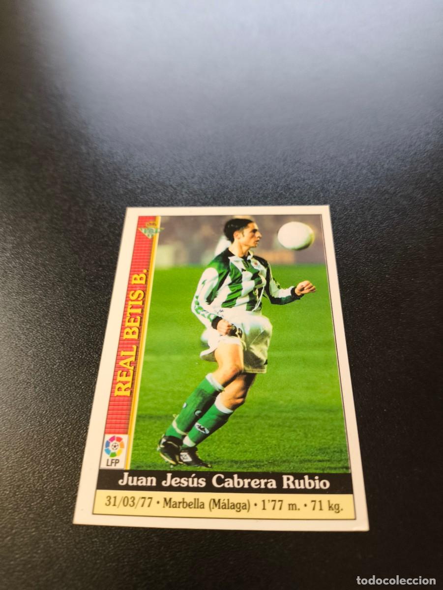 Cromos de F&uacute;tbol: 453 Juan Jesus BETIS ULTIMA HORA UH MUNDICROMO FICHAS LIGA 1999 2000 99 00 NO PANINI ESTE