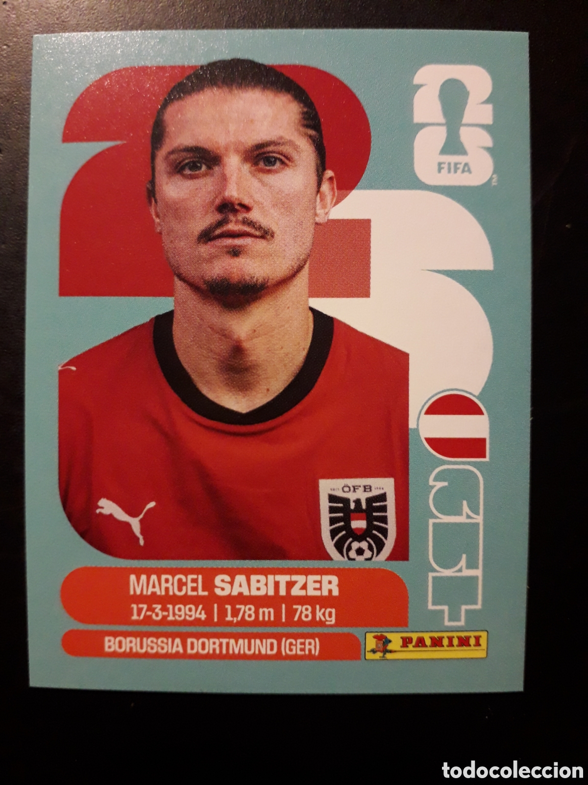 Cromos de F&uacute;tbol: SABITZER AUSTRIA AUT 11 MUNDIAL F&Uacute;TBOL 2026 FIFA WORLD CUP PANINI SIN PEGAR PEDIDO M&Iacute;NIMO 3&euro;
