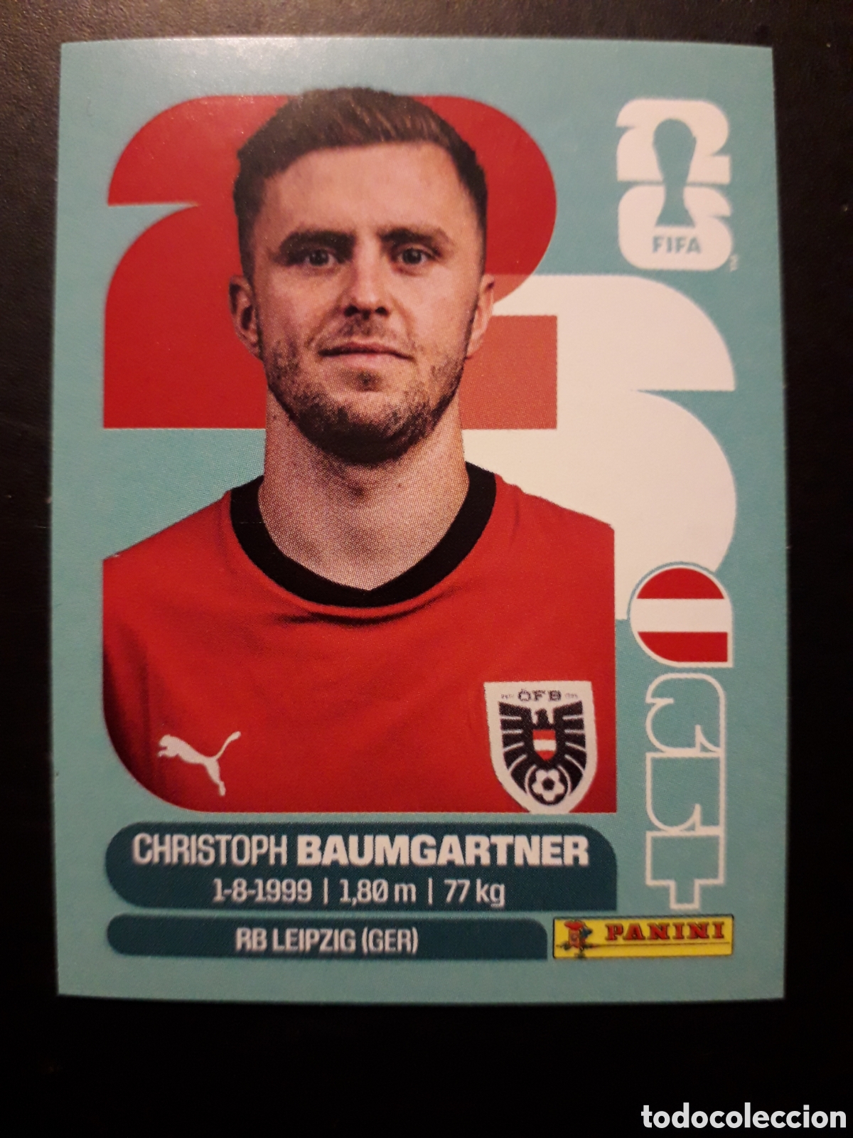 Cromos de F&uacute;tbol: BAUMGARTNER AUSTRIA AUT 18 MUNDIAL F&Uacute;TBOL 2026 FIFA WORLD CUP PANINI SIN PEGAR PEDIDO M&Iacute;NIMO 3&euro;