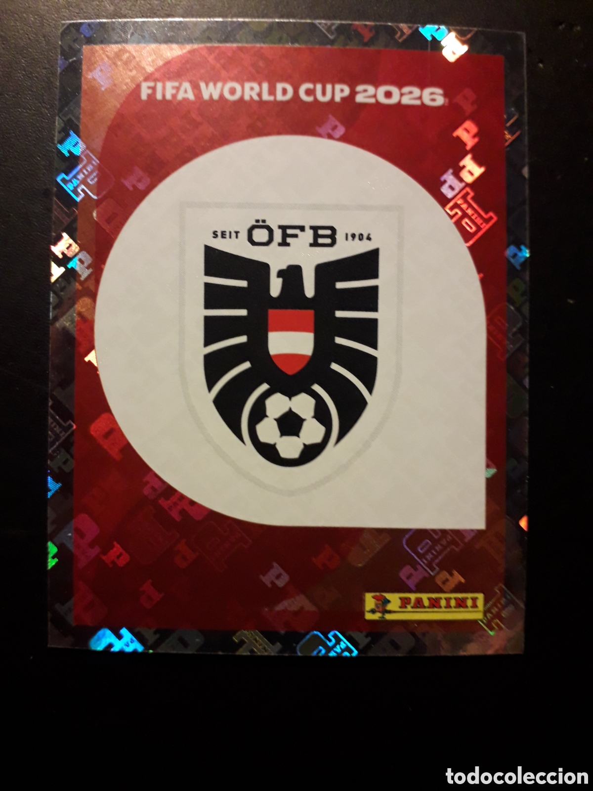 Cromos de F&uacute;tbol: ESCUDO AUSTRIA AUT 1 MUNDIAL F&Uacute;TBOL 2026 FIFA WORLD CUP PANINI SIN PEGAR PEDIDO M&Iacute;NIMO 3&euro;