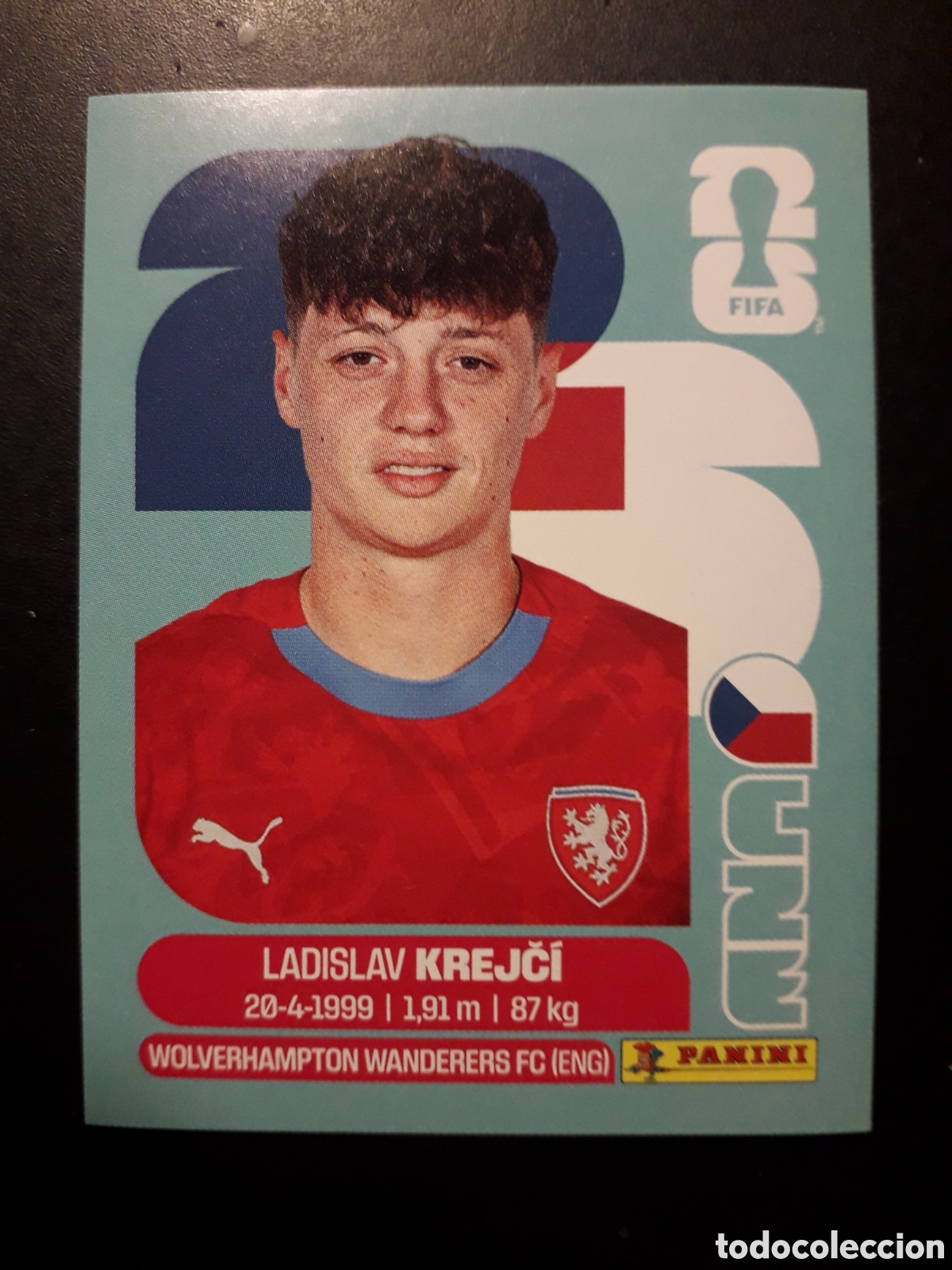 Cromos de F&uacute;tbol: KREJČ&Iacute; REP CHECA/CHEQUIA CZE 4 MUNDIAL F&Uacute;TBOL 2026 FIFA WORLD CUP PANINI SIN PEGAR PEDIDO M&Iacute;NIMO 3&euro;.