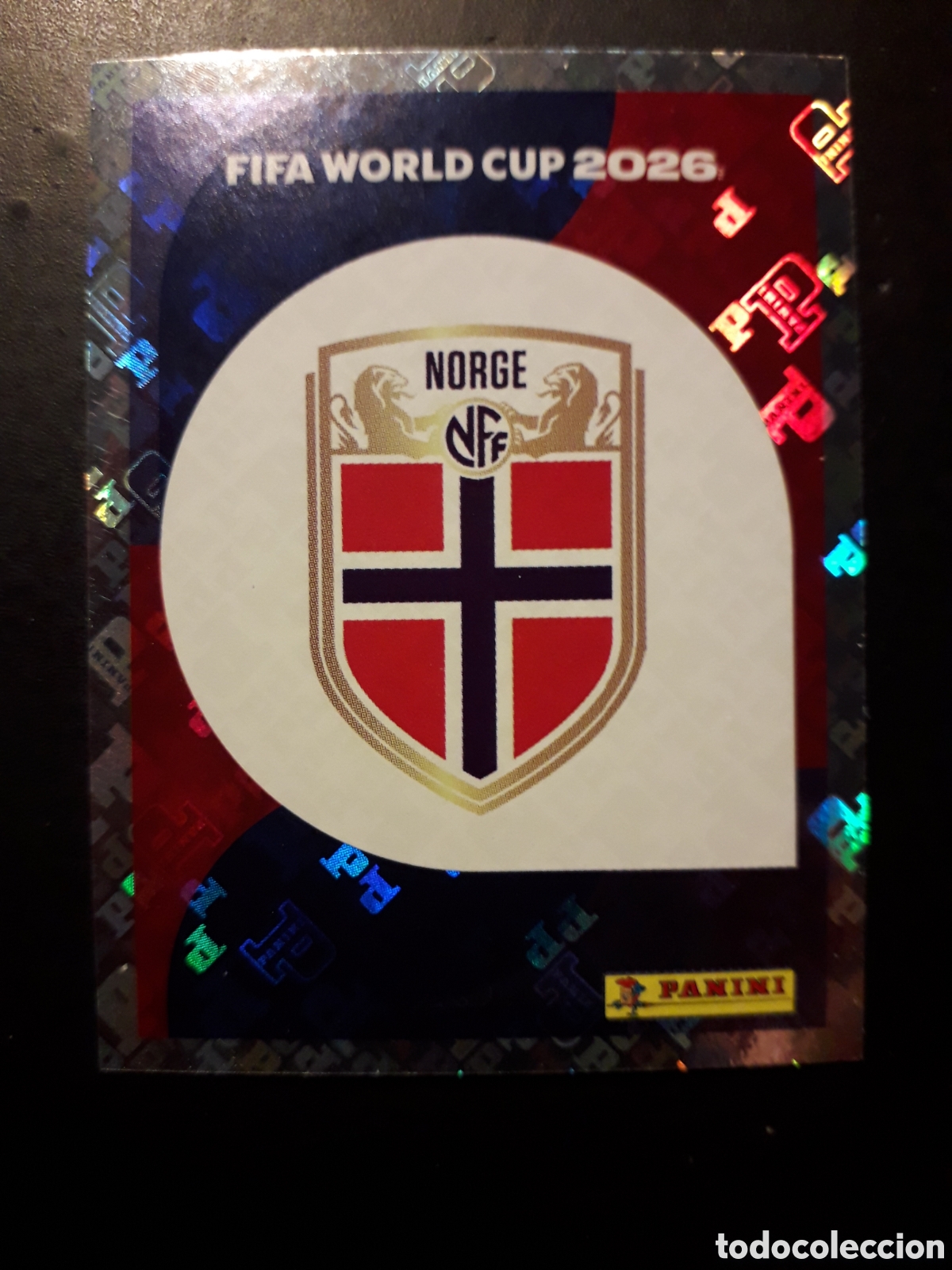 Cromos de F&uacute;tbol: ESCUDO NORUEGA NOR 1 MUNDIAL F&Uacute;TBOL 2026 FIFA WORLD CUP PANINI SIN PEGAR PEDIDO M&Iacute;NIMO 3&euro;