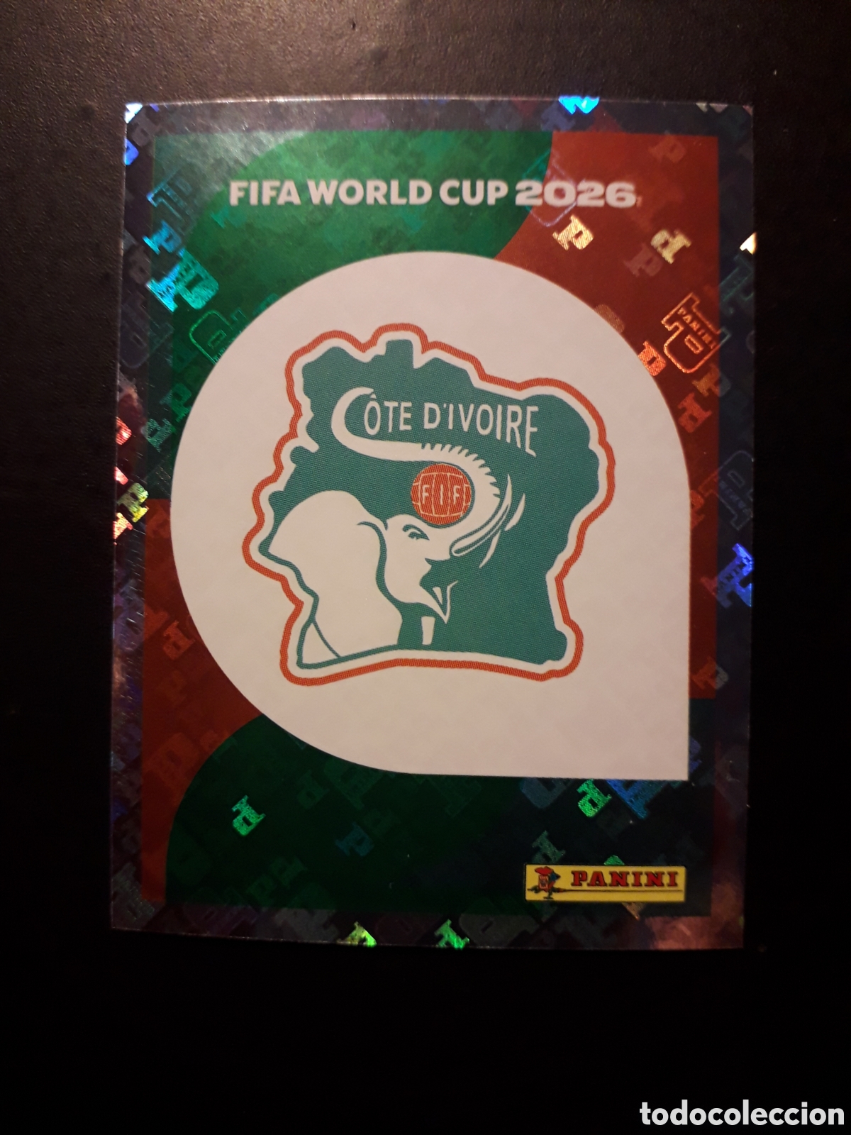 Cromos de F&uacute;tbol: ESCUDO COSTA DE MARFIL CIV 1 MUNDIAL F&Uacute;TBOL 2026 FIFA WORLD CUP PANINI SIN PEGAR PEDIDO M&Iacute;NIMO 3&euro;