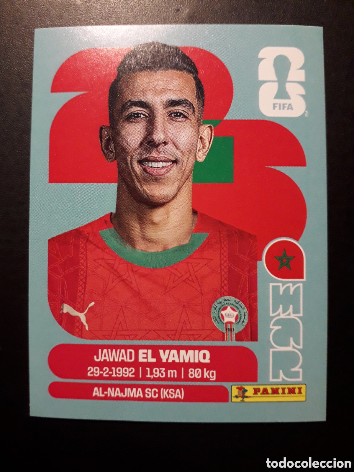 Cromos de F&uacute;tbol: EL YAMIQ MARRUECOS MAR 8 MUNDIAL F&Uacute;TBOL 2026 FIFA WORLD CUP PANINI SIN PEGAR PEDIDO M&Iacute;NIMO 3&euro;.