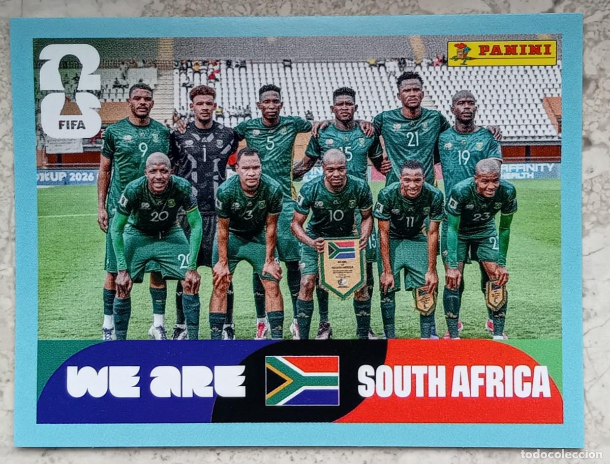 Cromos de F&uacute;tbol: Figurina Panini 2026 Cromo World Cup Usa Mundial 2026 squadra alineaci&oacute;n team South Africa n RSA 13