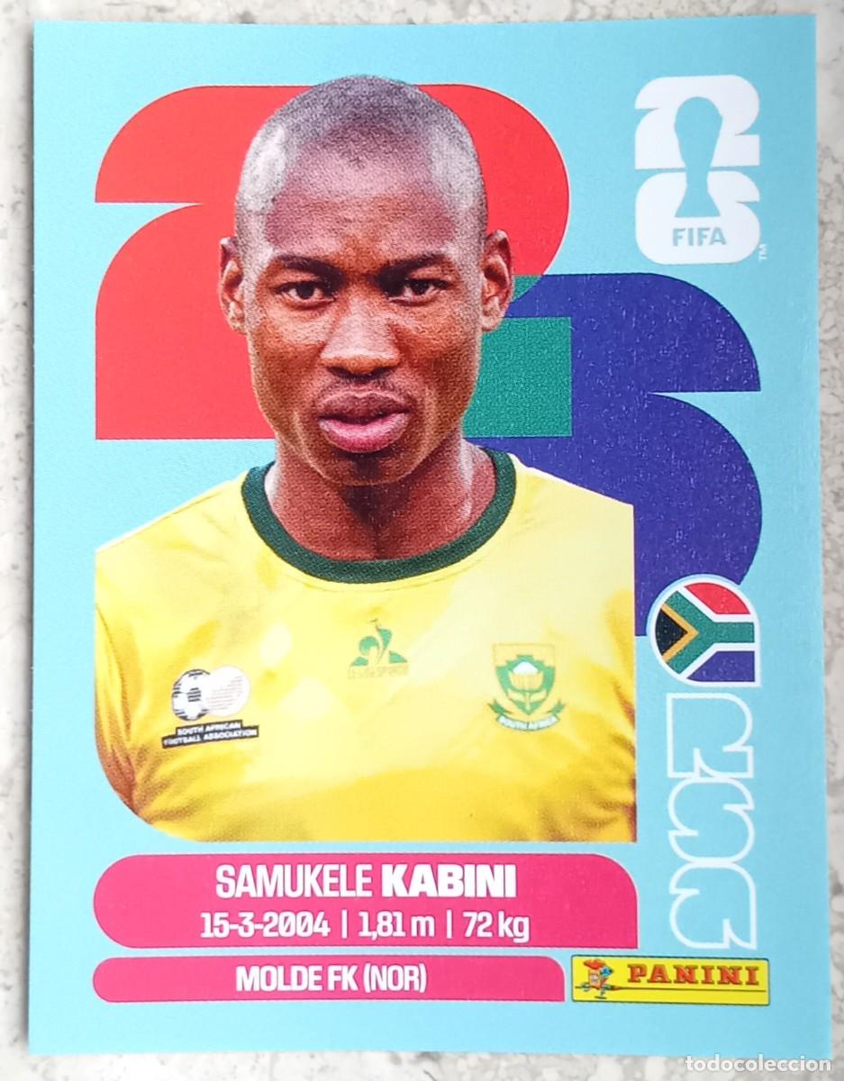 Cromos de F&uacute;tbol: Figurina Panini 2026 Cromo World Cup Usa Mundial 2026 Samukele Kabini South Africa n RSA 5