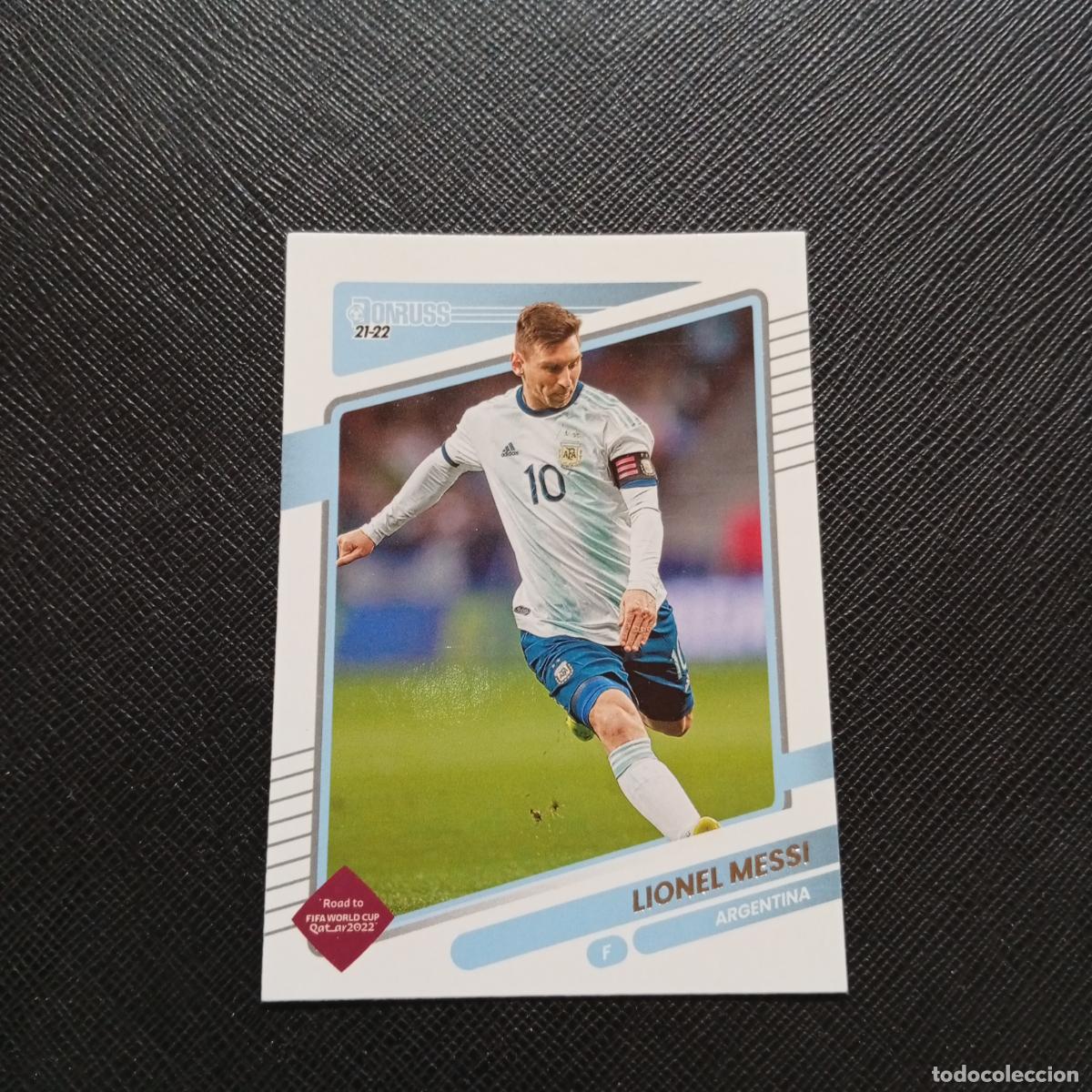 Cromos de F&uacute;tbol: 1 MESSI ARGENTINA DONRUSS SOCCER 21 22 MUNDIAL ROAD TO QATAR 2021 2022 - (MD2002-2) PG1