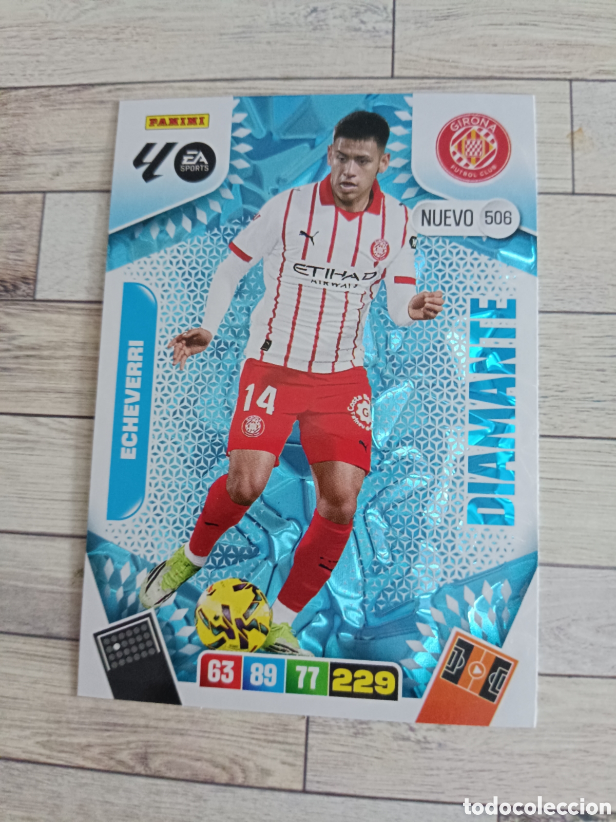 Fu&szlig;ball-Sticker: 506 ECHEVERRI GIRONA NUEVO DIAMANTE ADRENALYN XL LIGA 2025 2026 PANINI 25 26