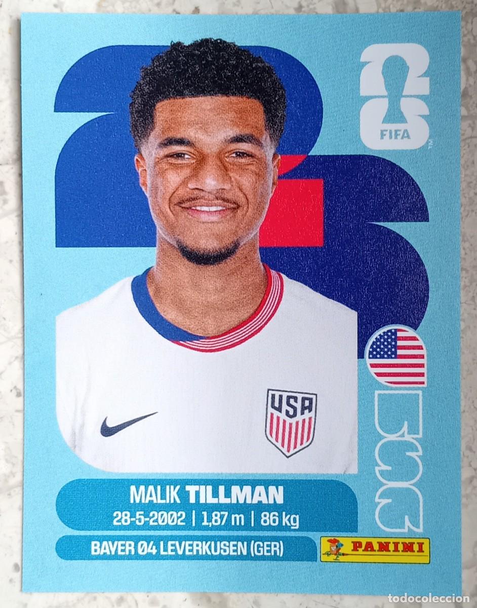 Cromos de F&uacute;tbol: Figurina Panini 2026 Cromo World Cup Usa Mundial 2026 Mailk Tillman USA n USA 15