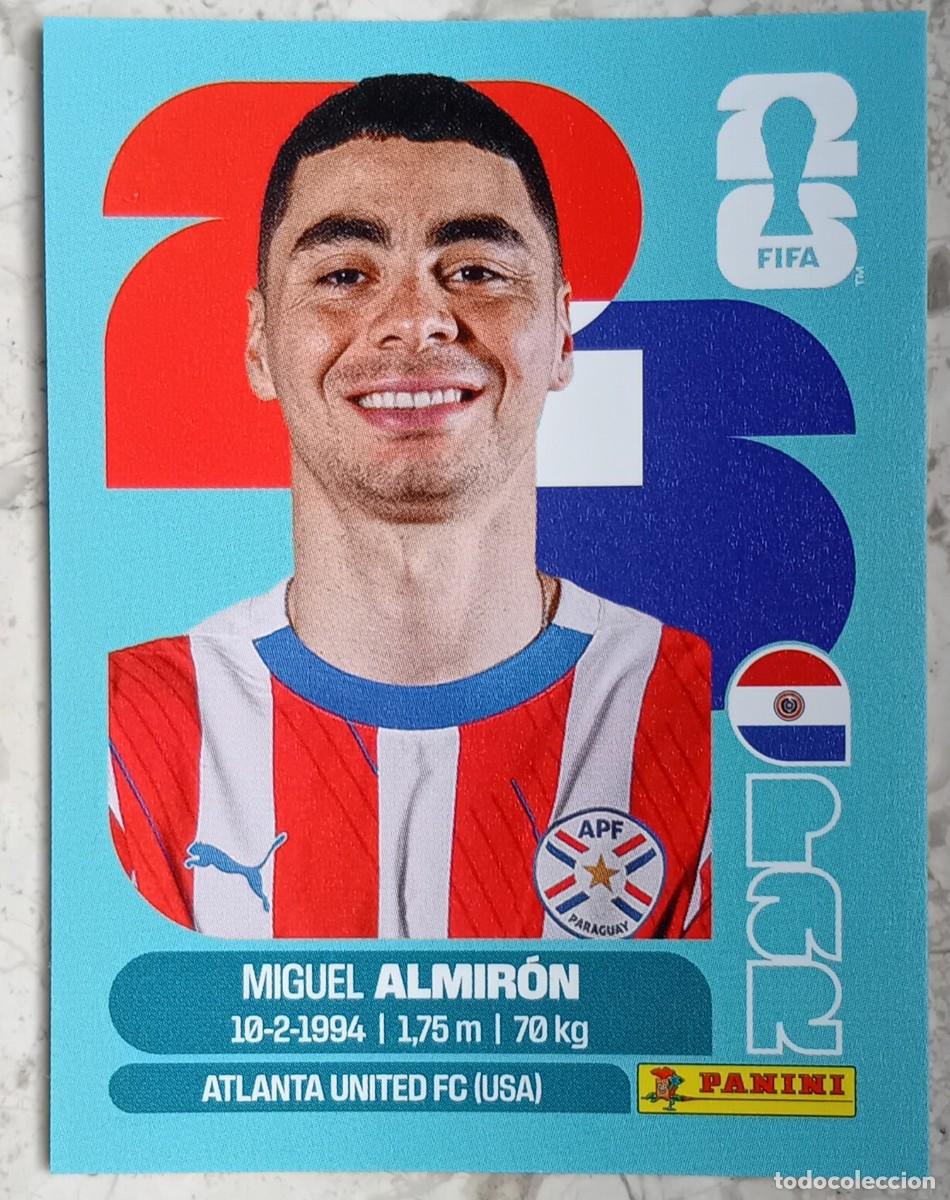 Cromos de F&uacute;tbol: Figurina Panini 2026 Cromo World Cup Usa Mundial 2026 Miguel Almir&oacute;n Paraguay n PAR 17