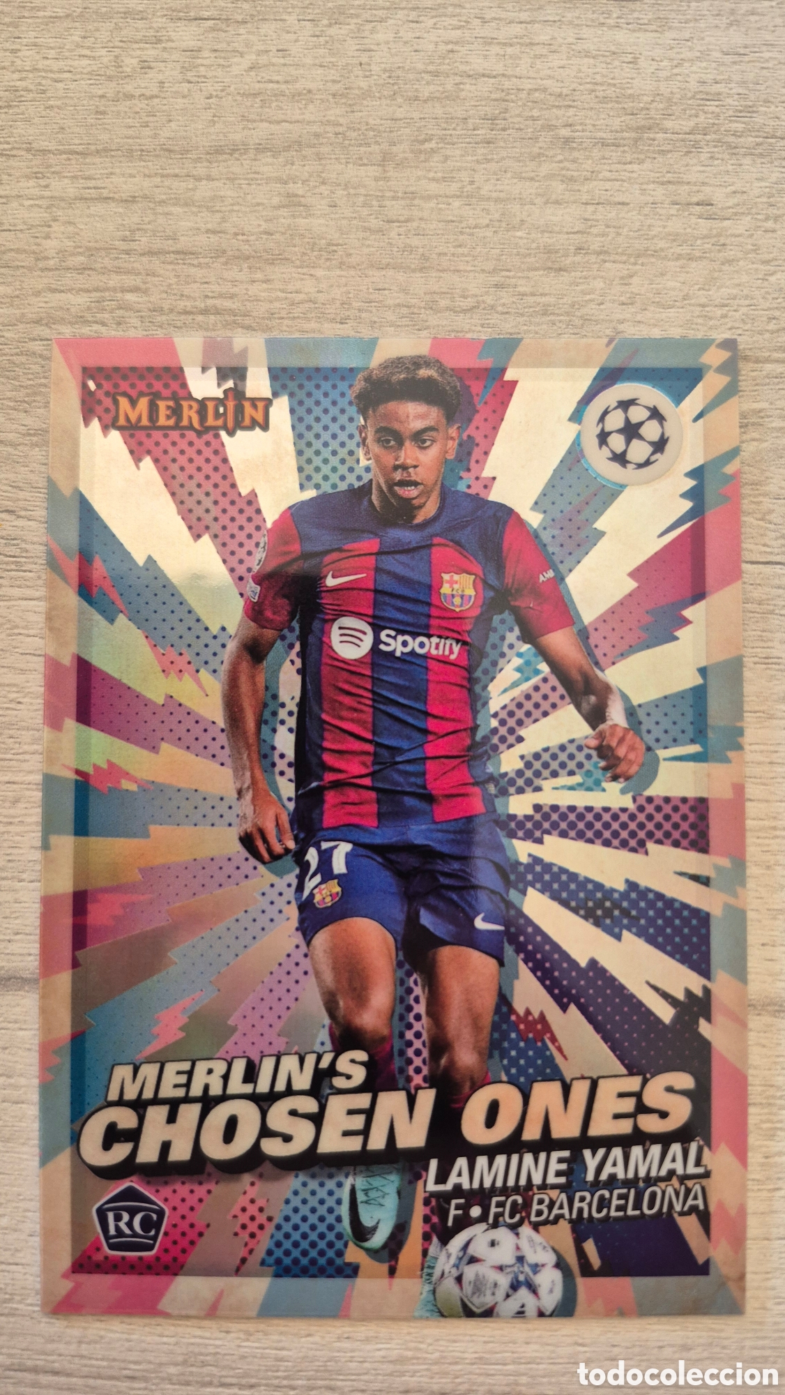Cromos de Futebol: Lamine Yamal &rdquo;Merlin's Chosen Ones&rdquo; RC Topps Merlin UEFA Club Competitions 2023/24