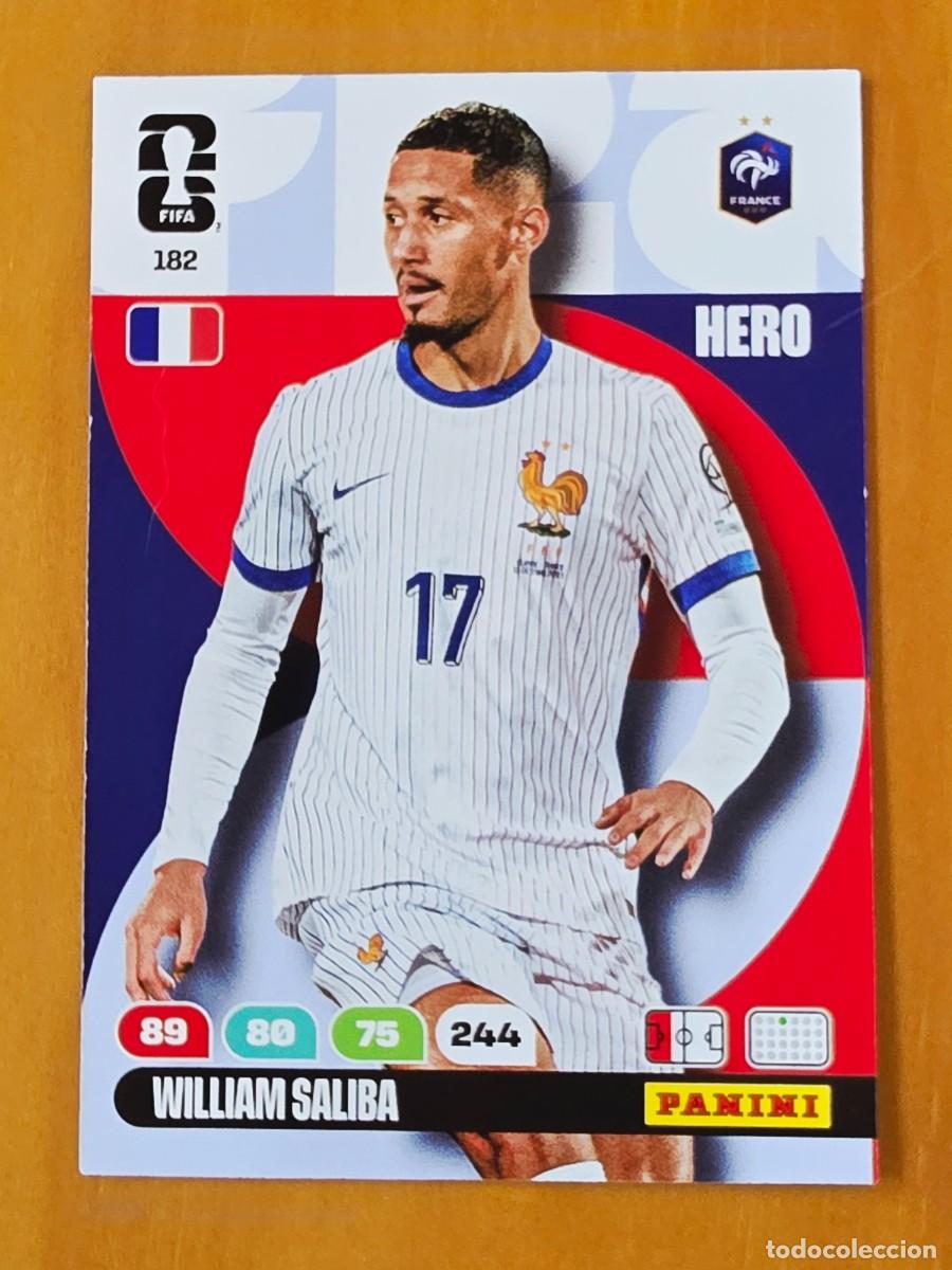 Cromos de F&uacute;tbol: 182 William Saliba, Hero, Francia, Panini Adrenalyn XL Fifa World Cup 2026 Mundial 26