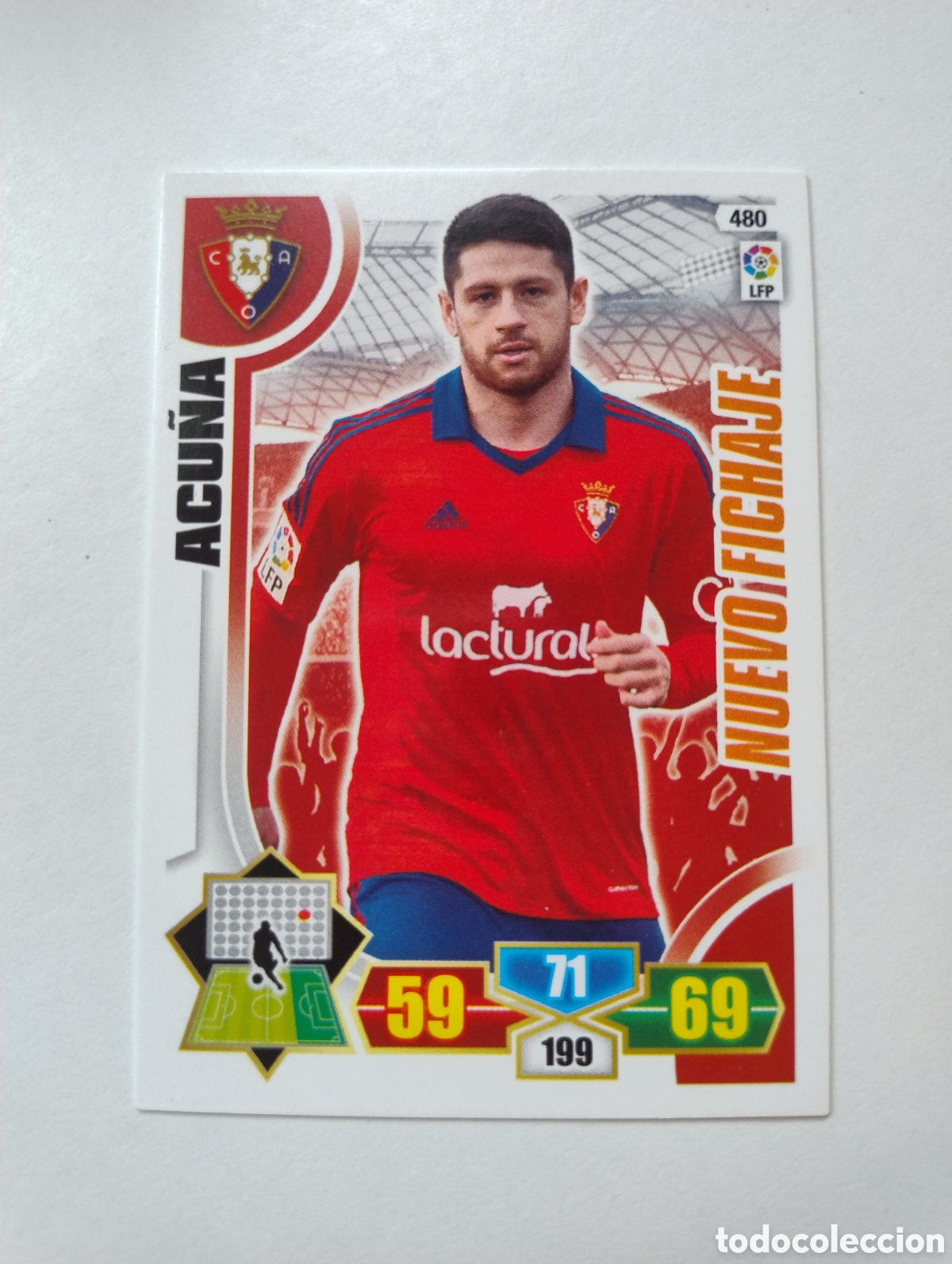 Cromos de F&uacute;tbol: 480 - Acu&ntilde;a - Osasuna - Adrenalyn XL Liga 2013 - 2014 Nuevo Fichaje
