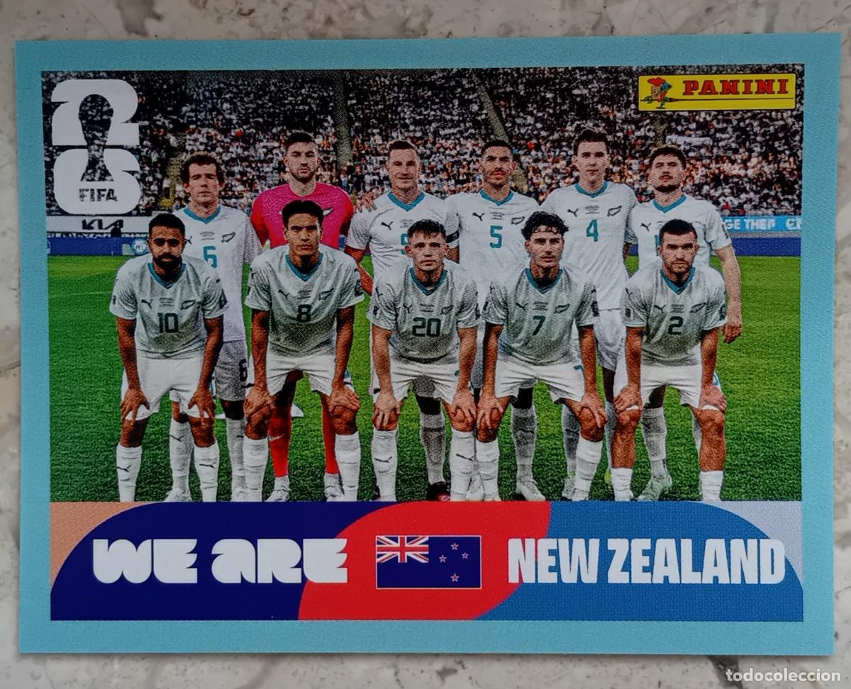 Cromos de F&uacute;tbol: Figurina Panini 2026 Cromo World Cup Usa Mundial 2026 squadra alineaci&oacute;n team New Zeland n NZL 13