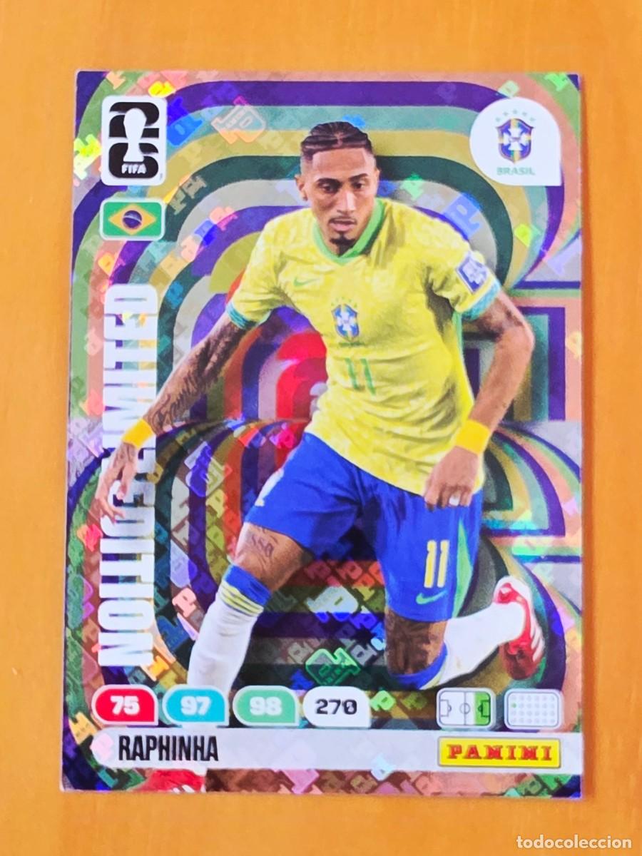 Cromos de F&uacute;tbol: Limited Edition Raphinha, Brasil, Edici&oacute;n limitada, Panini Adrenalyn XL Fifa World Cup 2026 Mundial