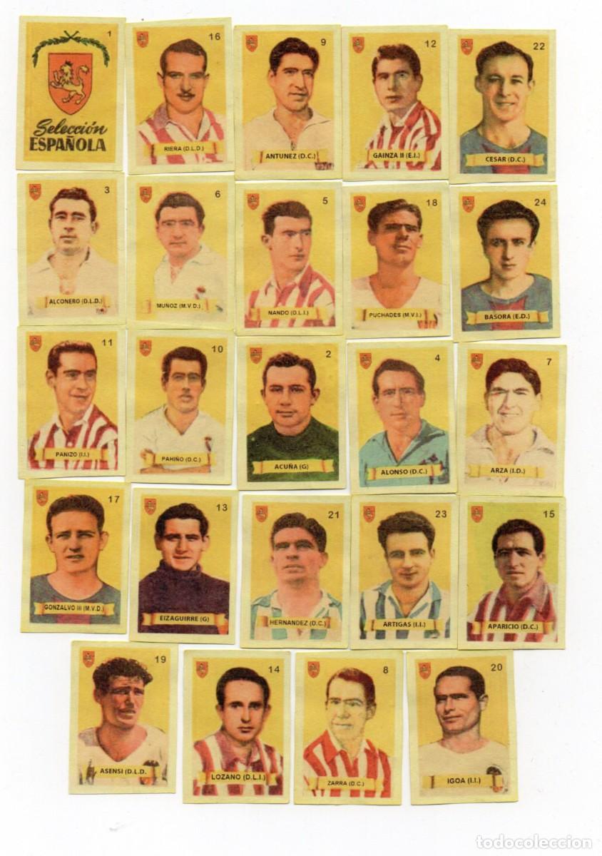 Cromos de F&uacute;tbol: Selecci&oacute;n Espa&ntilde;ola 1949, de Azafranes SALSAFINA,