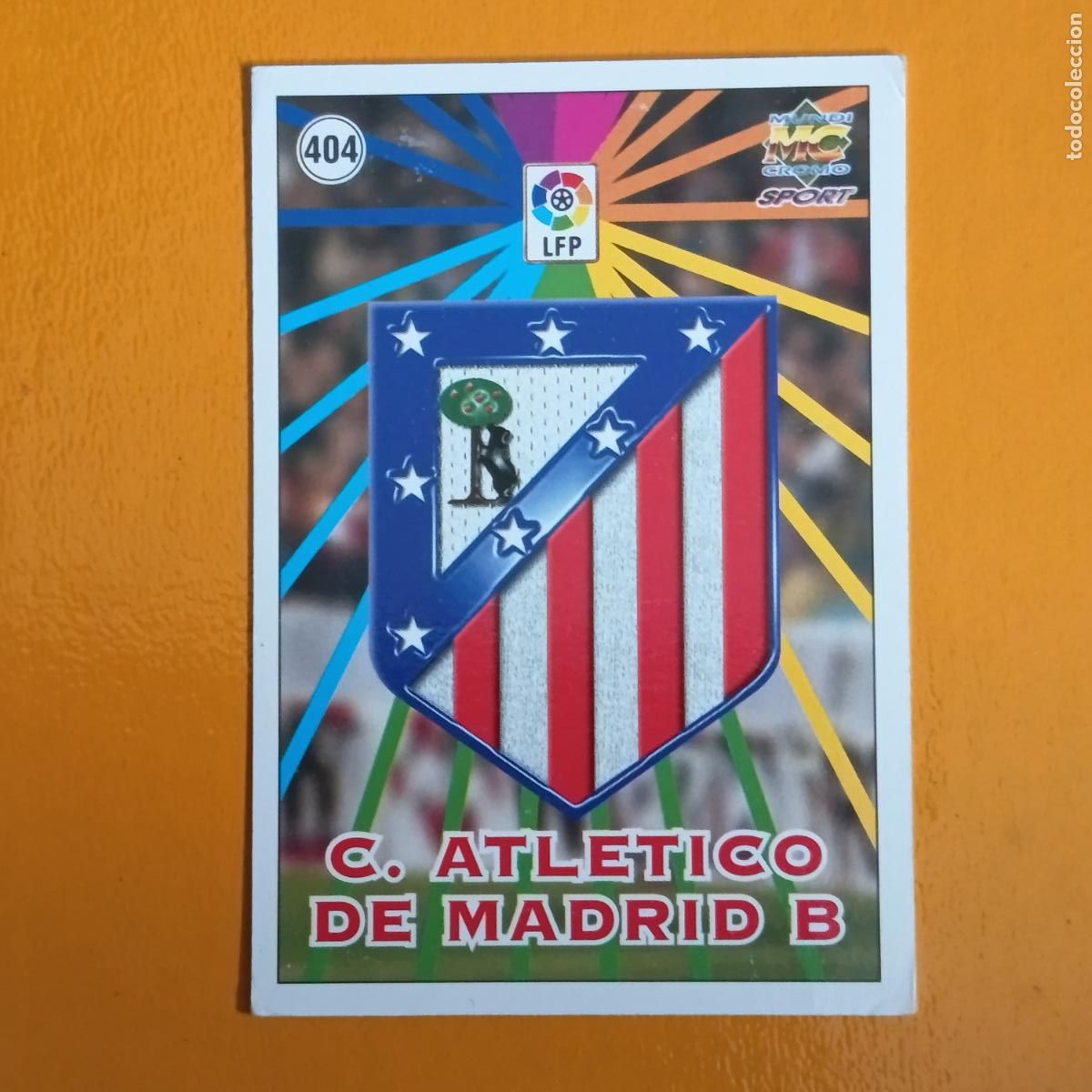 Fu&szlig;ball-Sticker: 404 ESCUDO/PLANTILLA. ATL&Eacute;TICO DE MADRID B. LAS FICHAS DE LA LIGA 98-99. MUNDICROMO
