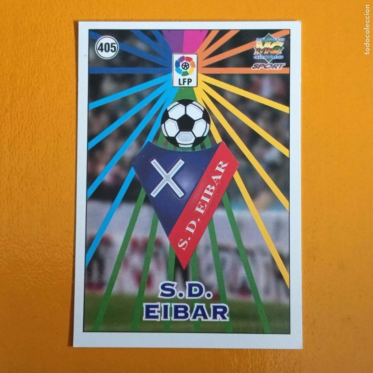 Football Stickers: 405 ESCUDO/PLANTILLA. S.D. &Eacute;IBAR. LAS FICHAS DE LA LIGA 98-99. MUNDICROMO