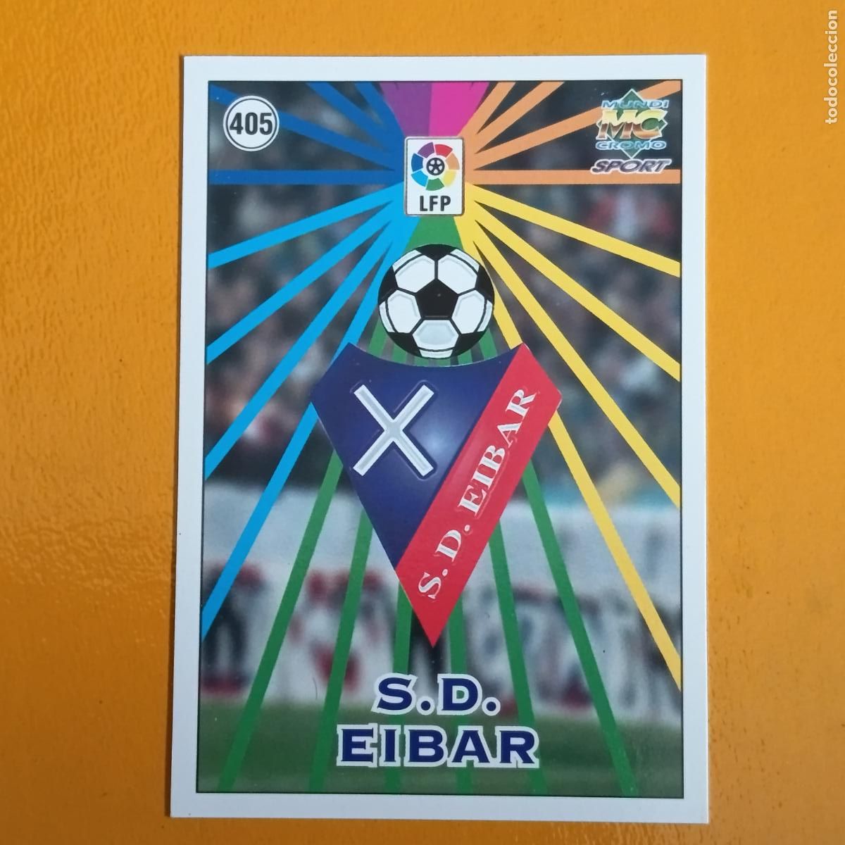 Football Stickers: 405 ESCUDO/PLANTILLA. S.D. &Eacute;IBAR. LAS FICHAS DE LA LIGA 98-99. MUNDICROMO