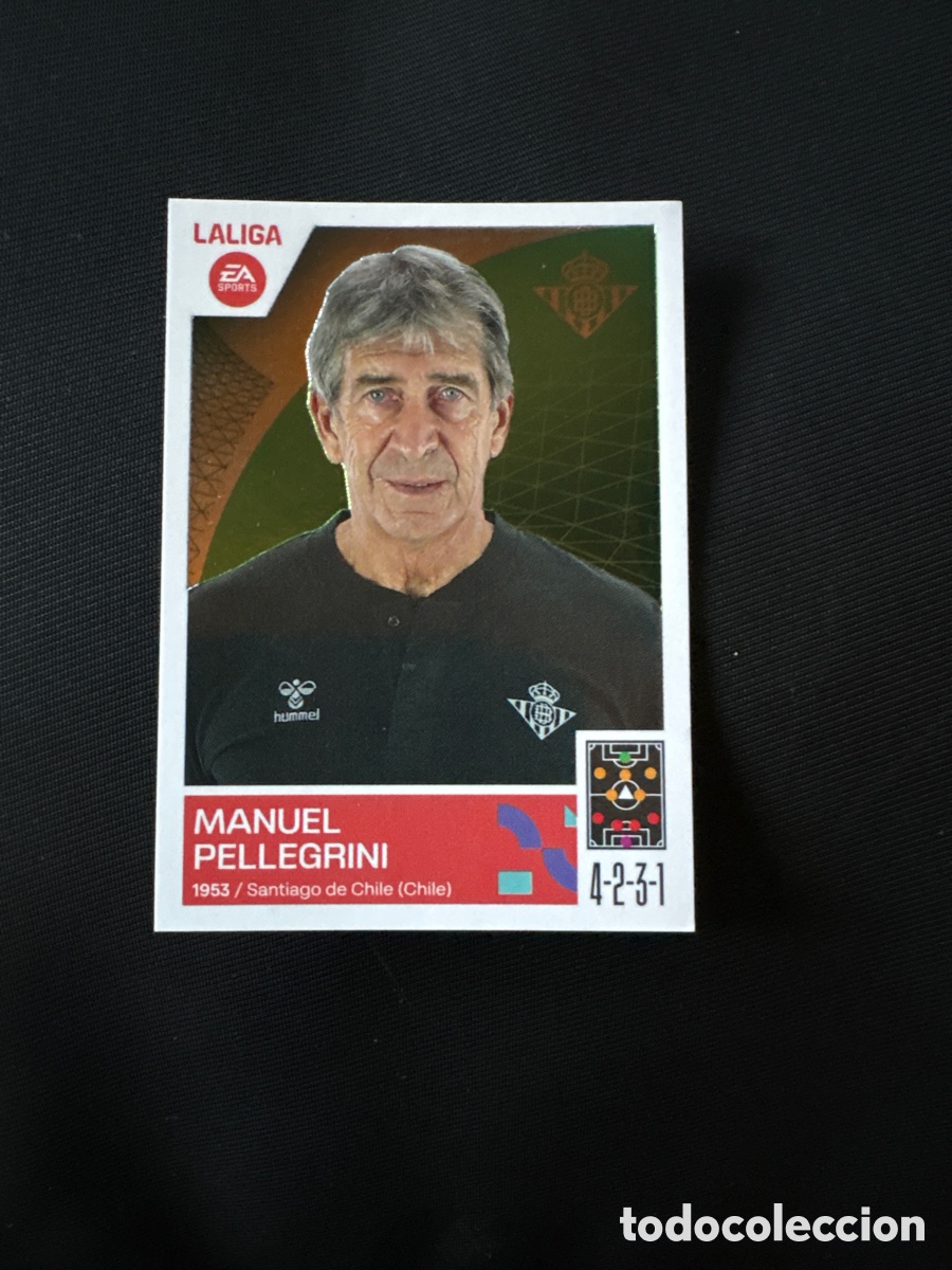 Figurine di Calcio: PELLEGRINI ENTRENADOR BETIS N&Uacute;MERO 2 LIGA ESTE 2023 2024