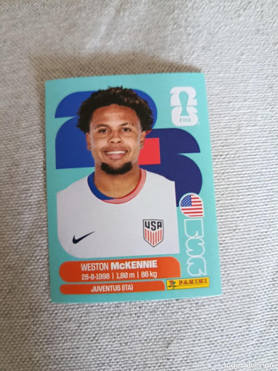 Cromos de F&uacute;tbol: Panini Mundial 2026 Estados Unidos-Mexico. 10- McKennie. Estados Unidos. Nunca pegado.