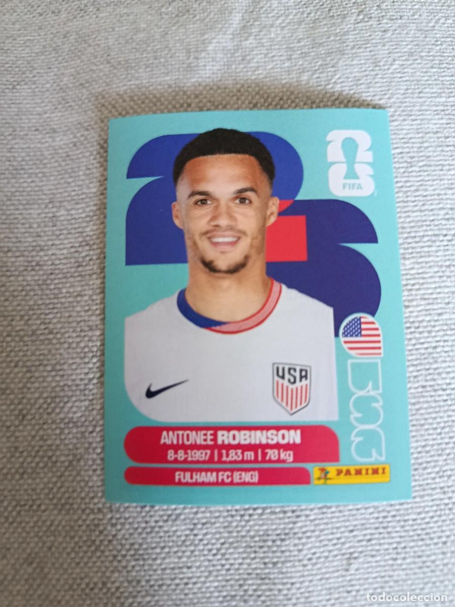 Cromos de F&uacute;tbol: Panini Mundial 2026 Estados Unidos-Mexico. 7- Robinson. Estados Unidos. Nunca pegado.