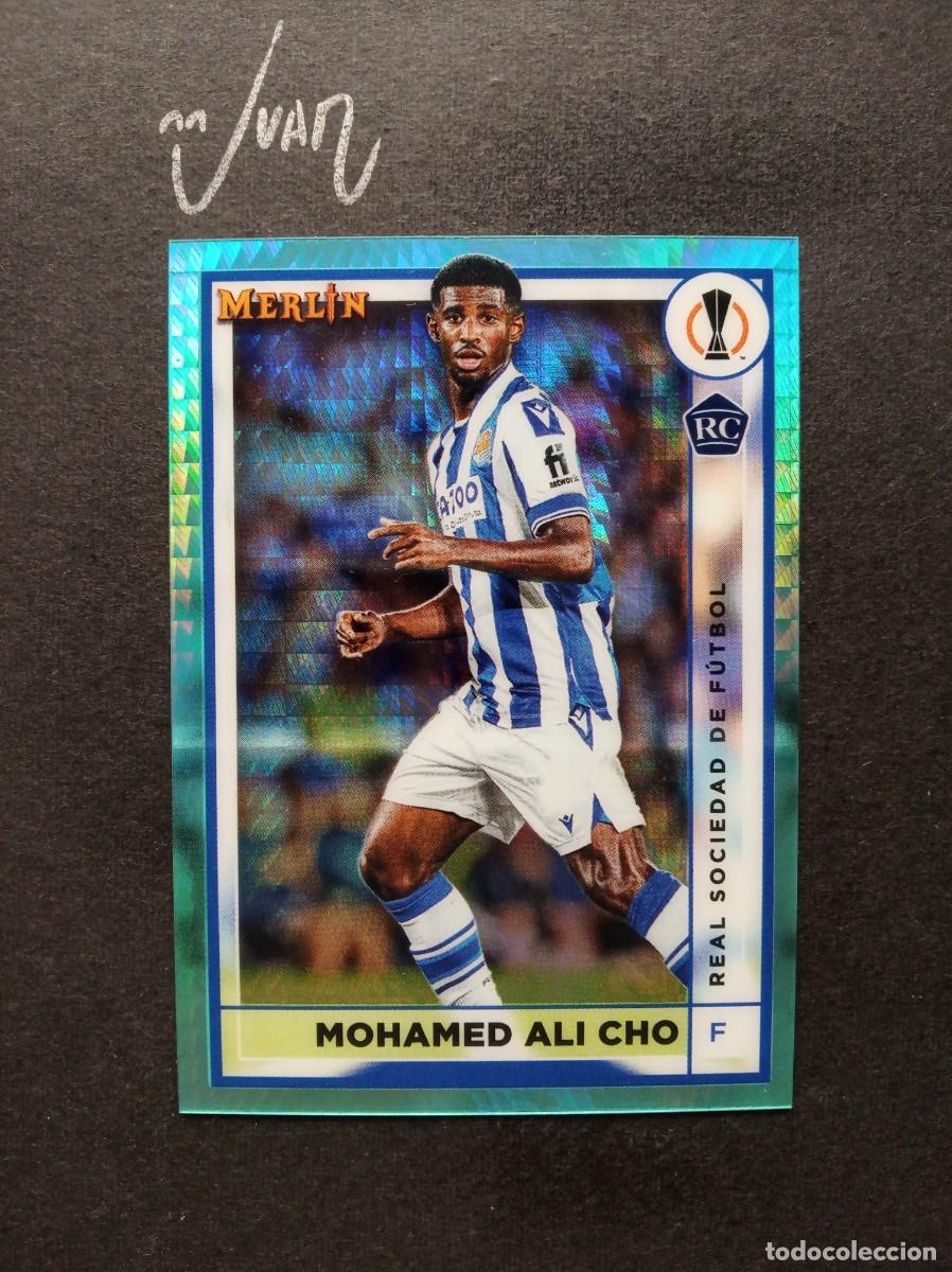 Fu&szlig;ball-Sticker: N&ordm; 123 AQUA PRISM ROOKIE MOHAMED ALI CHO REAL SOCIEDAD ⚽ TOPPS &reg; CHROME MERLIN 2022 2023 22 23 NUEVO
