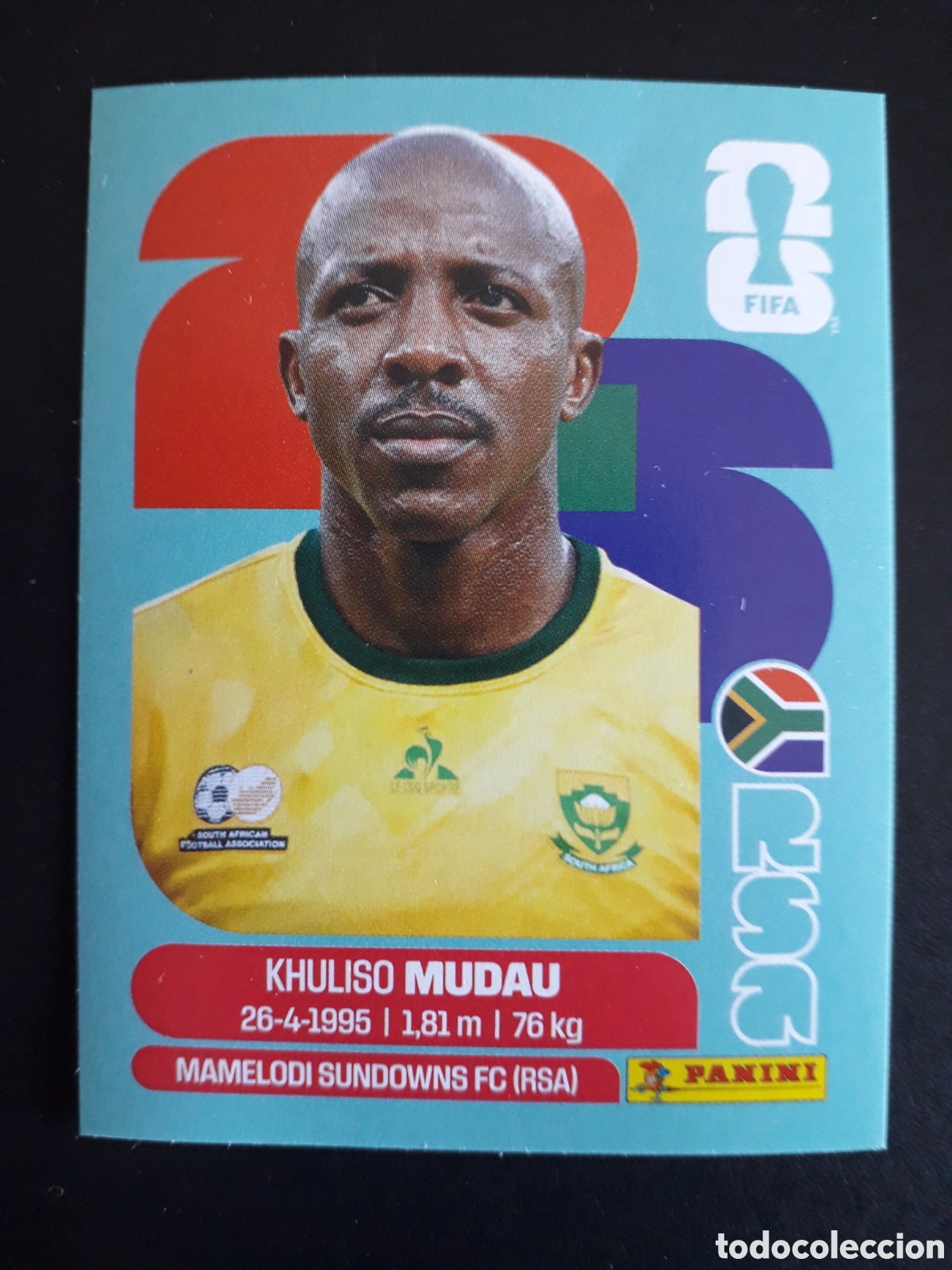 Football Stickers: MUDAU SUD&Aacute;FRICA RSA 9 MUNDIAL F&Uacute;TBOL 2026 FIFA WORLD CUP PANINI SIN PEGAR PEDIDO M&Iacute;NIMO 3&euro;
