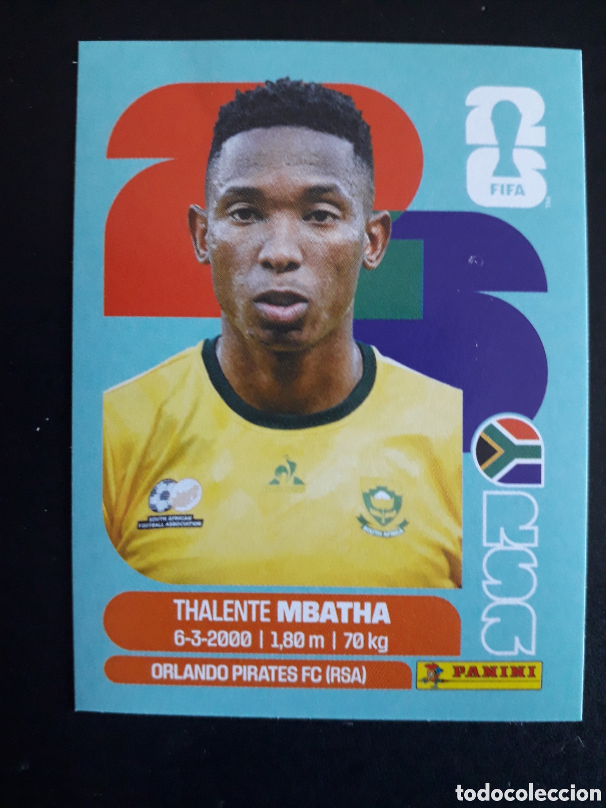 Cromos de F&uacute;tbol: MBATHA SUD&Aacute;FRICA RSA 12 MUNDIAL F&Uacute;TBOL 2026 FIFA WORLD CUP PANINI SIN PEGAR PEDIDO M&Iacute;NIMO 3&euro;