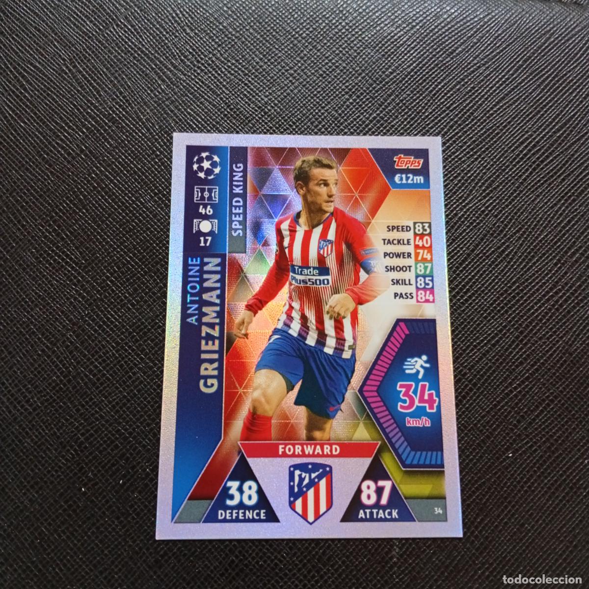 Cromos de F&uacute;tbol: 34 GRIEZMANN AT MADRID TOPPS MATCH ATTAX 2018 2019 FUTBOL 18 19 - (MD2002-2) PG33