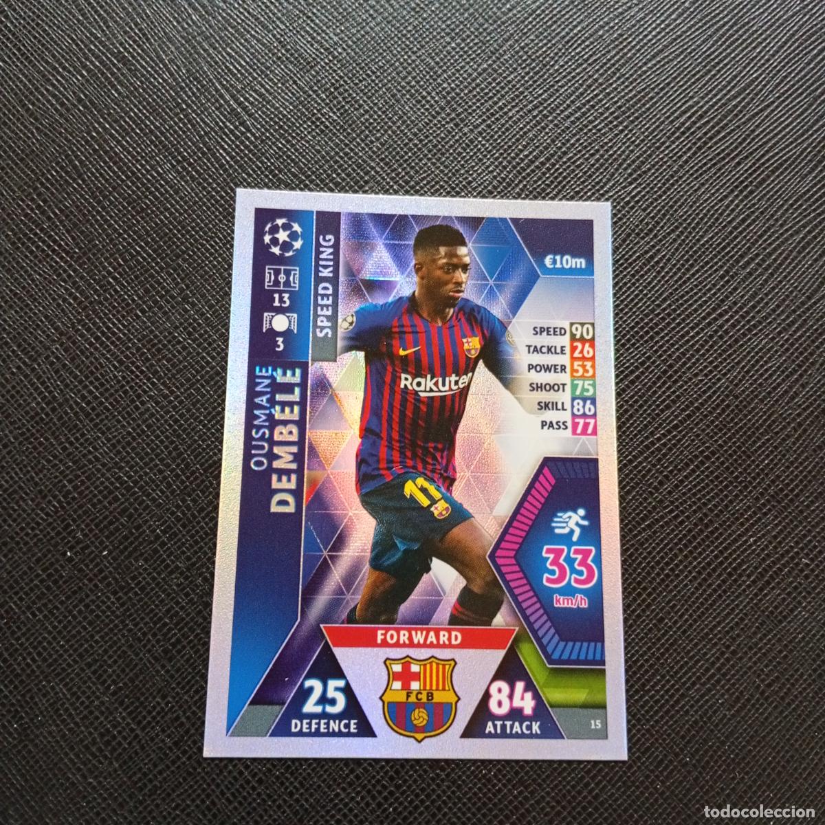 Cartes &agrave; collectionner de Football: 15 DEMBELE BARCELONA TOPPS MATCH ATTAX 2018 2019 FUTBOL 18 19 - (MD2002-2) PG33