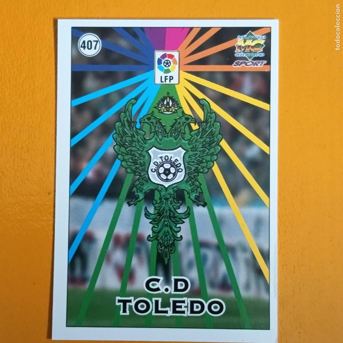Fu&szlig;ball-Sticker: 407 ESCUDO/PLANTILLA. C.D. TOLEDO. LAS FICHAS DE LA LIGA 98-99. MUNDICROMO