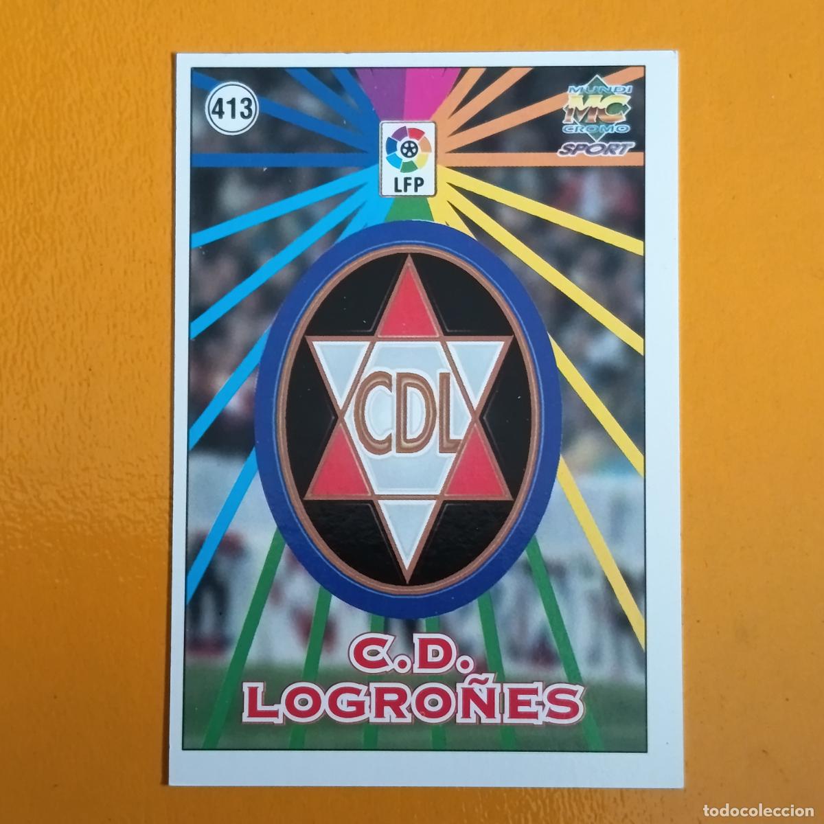 Cartes &agrave; collectionner de Football: 413 ESCUDO/PLANTILLA. C.D. LOGRO&Ntilde;&Eacute;S. LAS FICHAS DE LA LIGA 98-99. MUNDICROMO