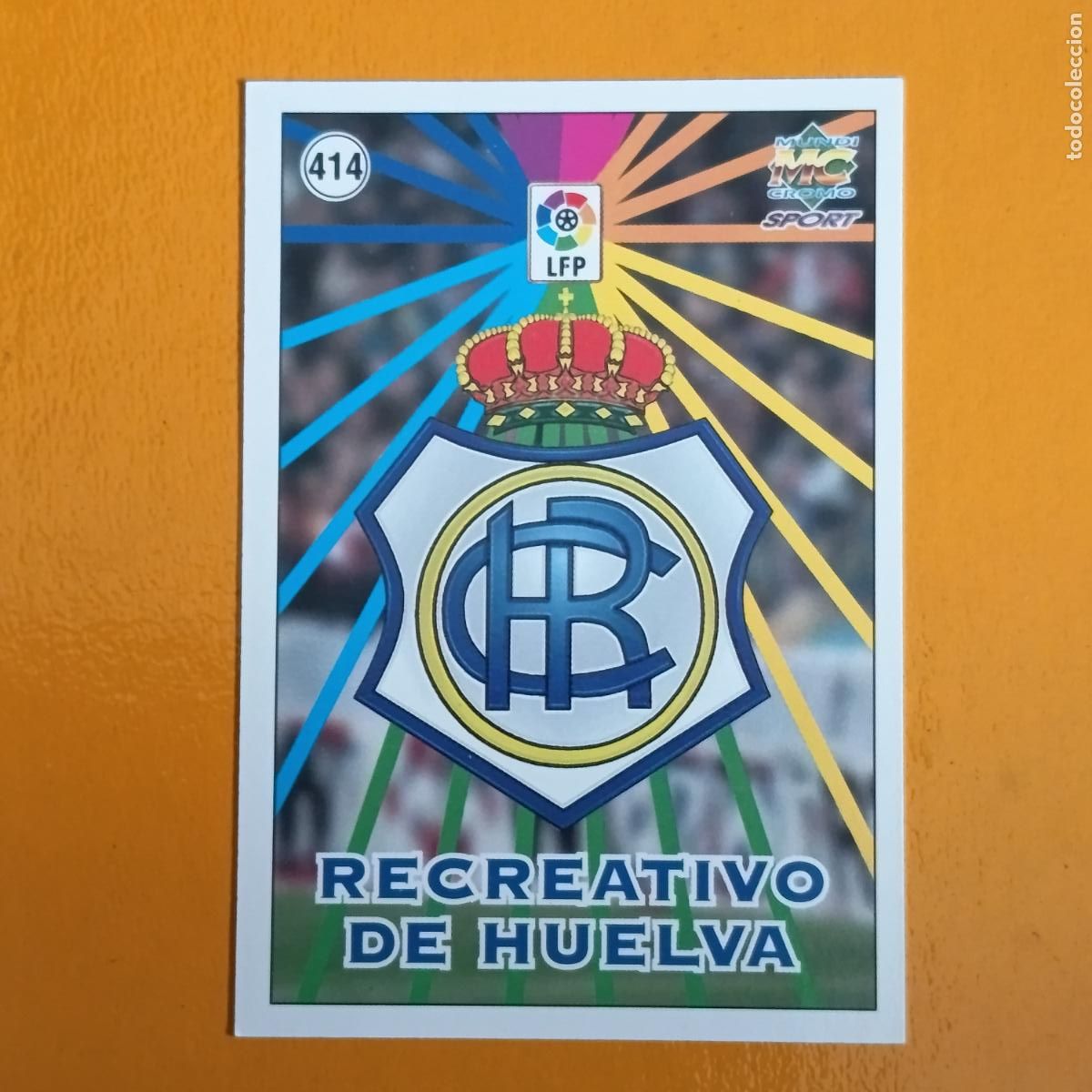 Cartes &agrave; collectionner de Football: 414 ESCUDO/PLANTILLA. RECREATIVO DE HUELVA. LAS FICHAS DE LA LIGA 98-99. MUNDICROMO