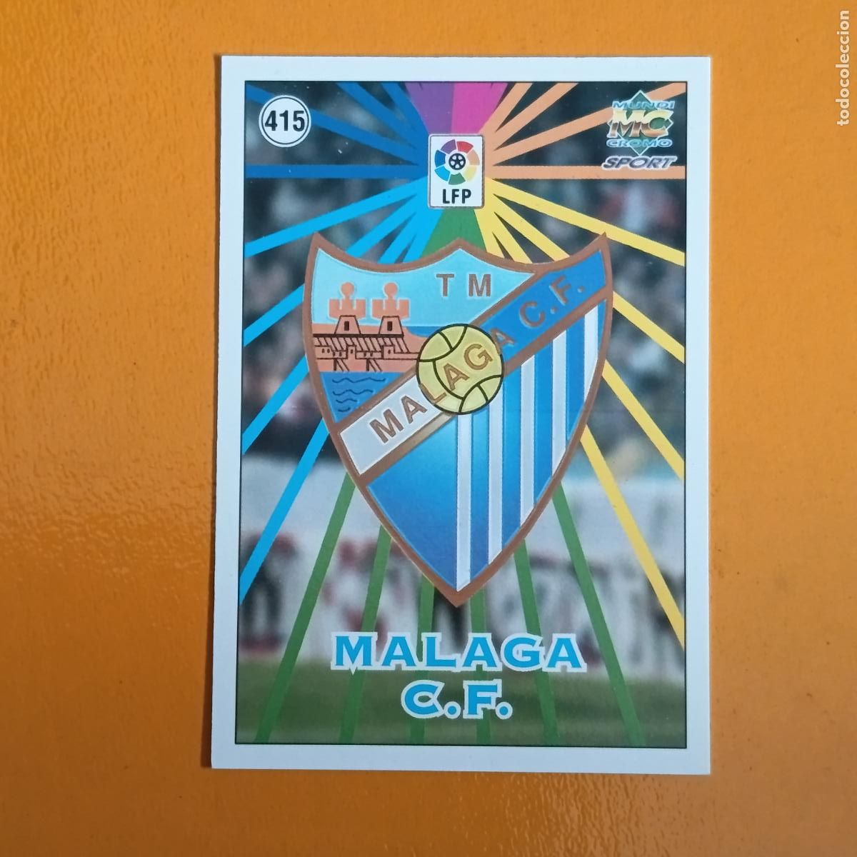 Cartes &agrave; collectionner de Football: 415 ESCUDO/PLANTILLA. M&Aacute;LAGA C.F. LAS FICHAS DE LA LIGA 98-99. MUNDICROMO