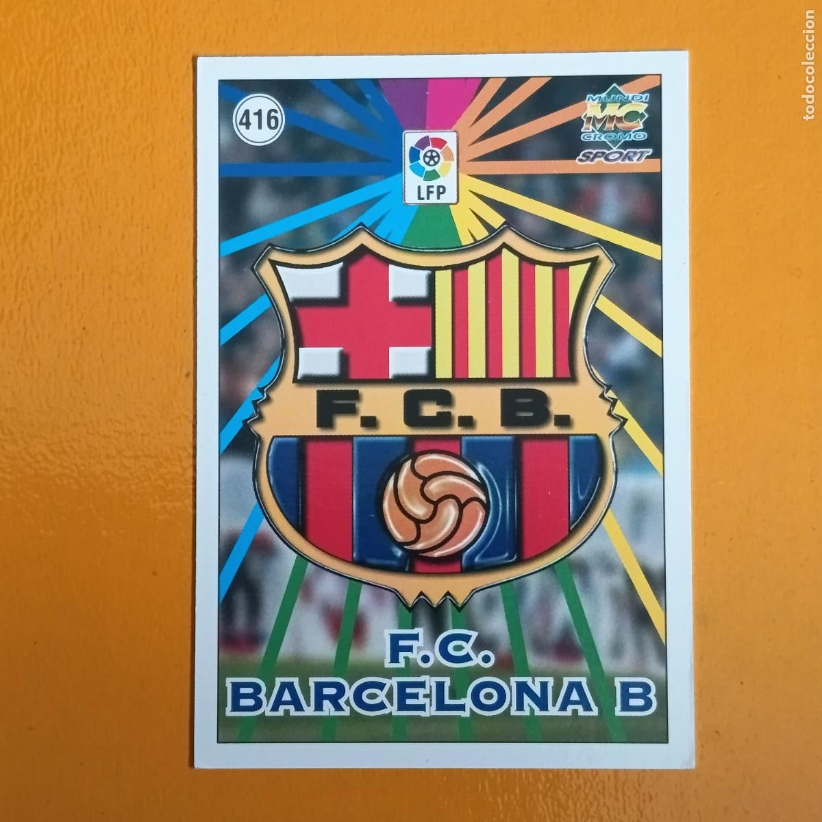 Cromos de Futebol: 416 ESCUDO/PLANTILLA. F.C. BARCELONA B. LAS FICHAS DE LA LIGA 98-99. MUNDICROMO