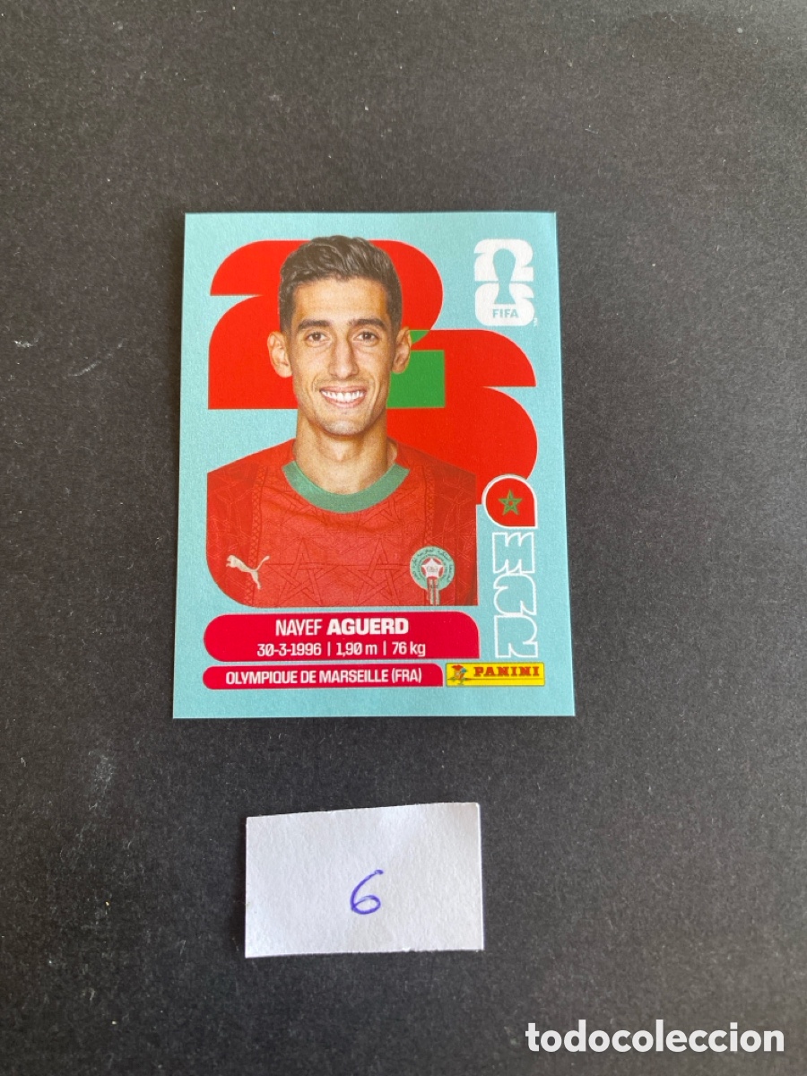 Cromos de F&uacute;tbol: Cromo Marruecos Mundial 26 N* 6 nuevo