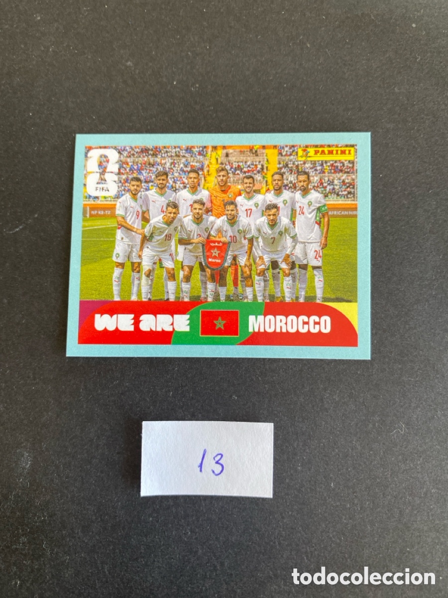 Cromos de F&uacute;tbol: Cromo Marruecos Mundial 26 N* 13 nuevo