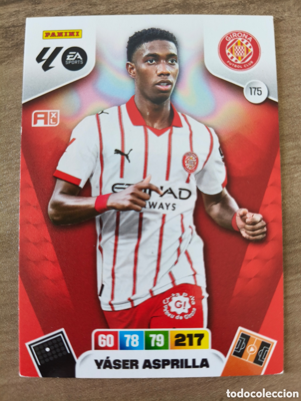 Cromos de F&uacute;tbol: Yaser Asprilla 175 Girona Adrenalyn XL Liga 25 26