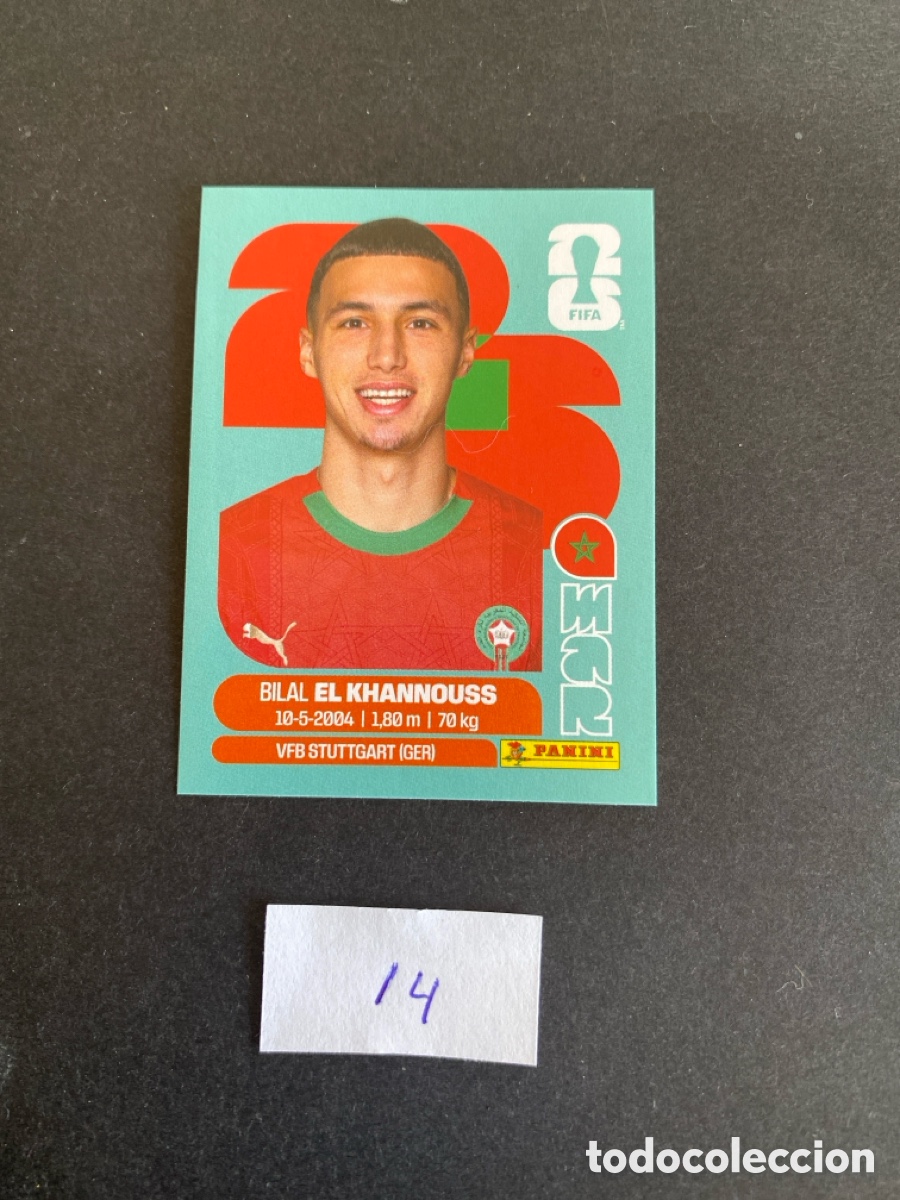 Cromos de F&uacute;tbol: Cromo Marruecos Mundial 26 N* 14 nuevo