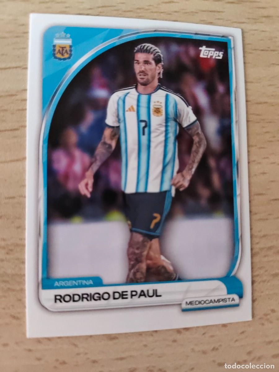 Cromos de F&uacute;tbol: 8 COLLECTOR TIN ARGENTINA 25 26 RODRIGO DE PAUL FIRST TEAM TOPPS 2025 2026