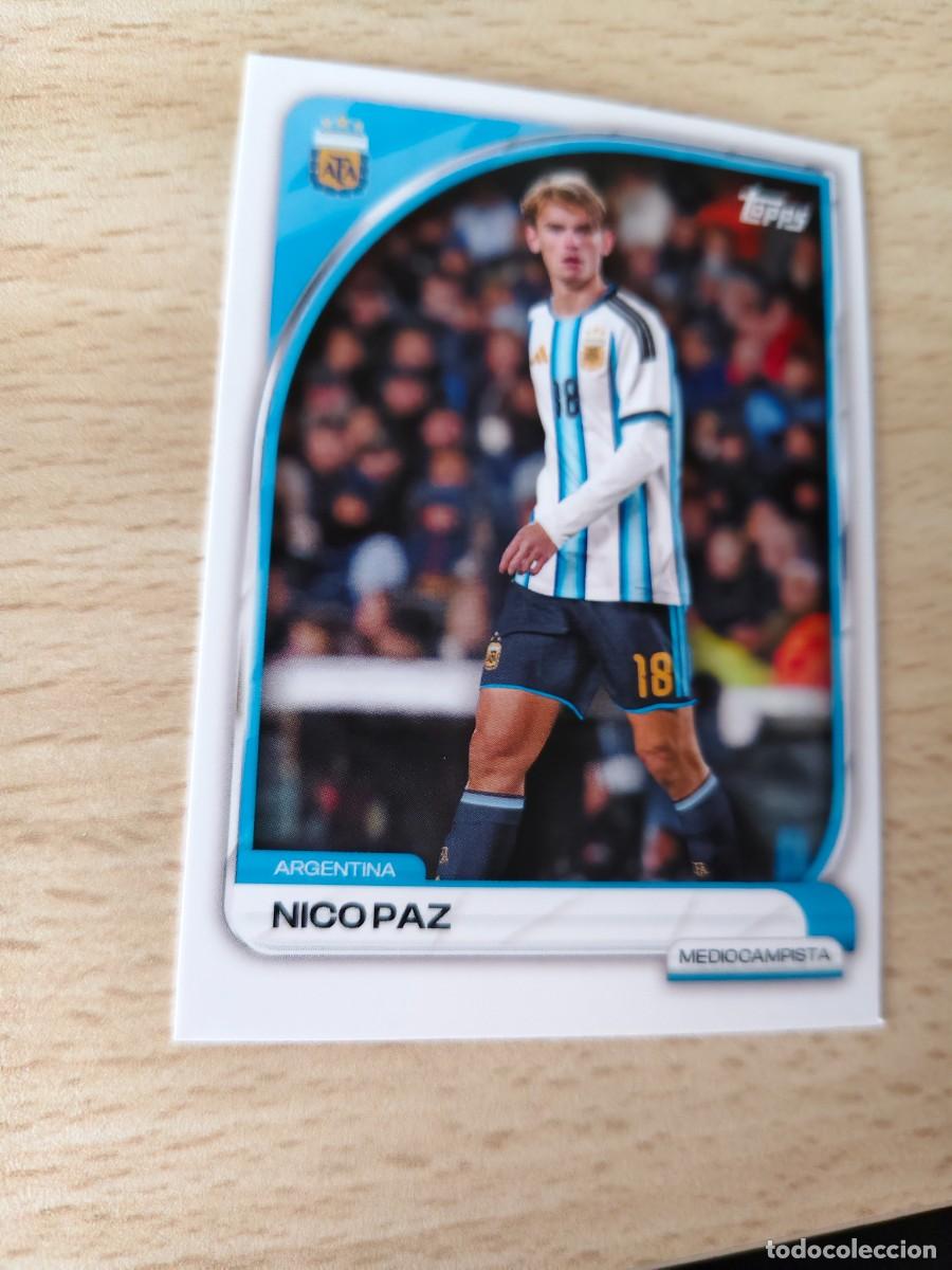 Cromos de F&uacute;tbol: 10 COLLECTOR TIN ARGENTINA 25 26 NICO PAZ FIRST TEAM TOPPS 2025 2026
